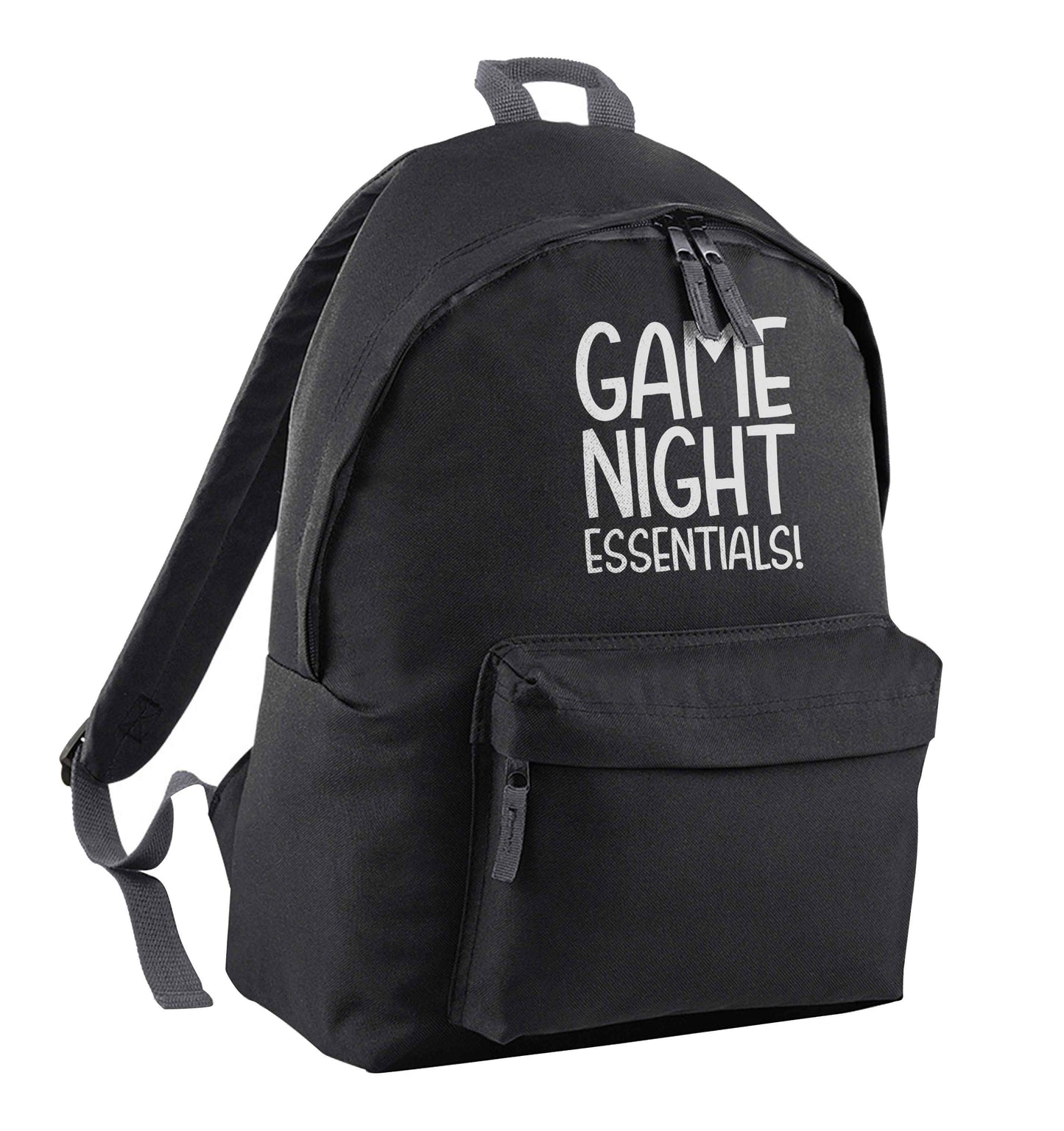 Game night essentials black adults backpack