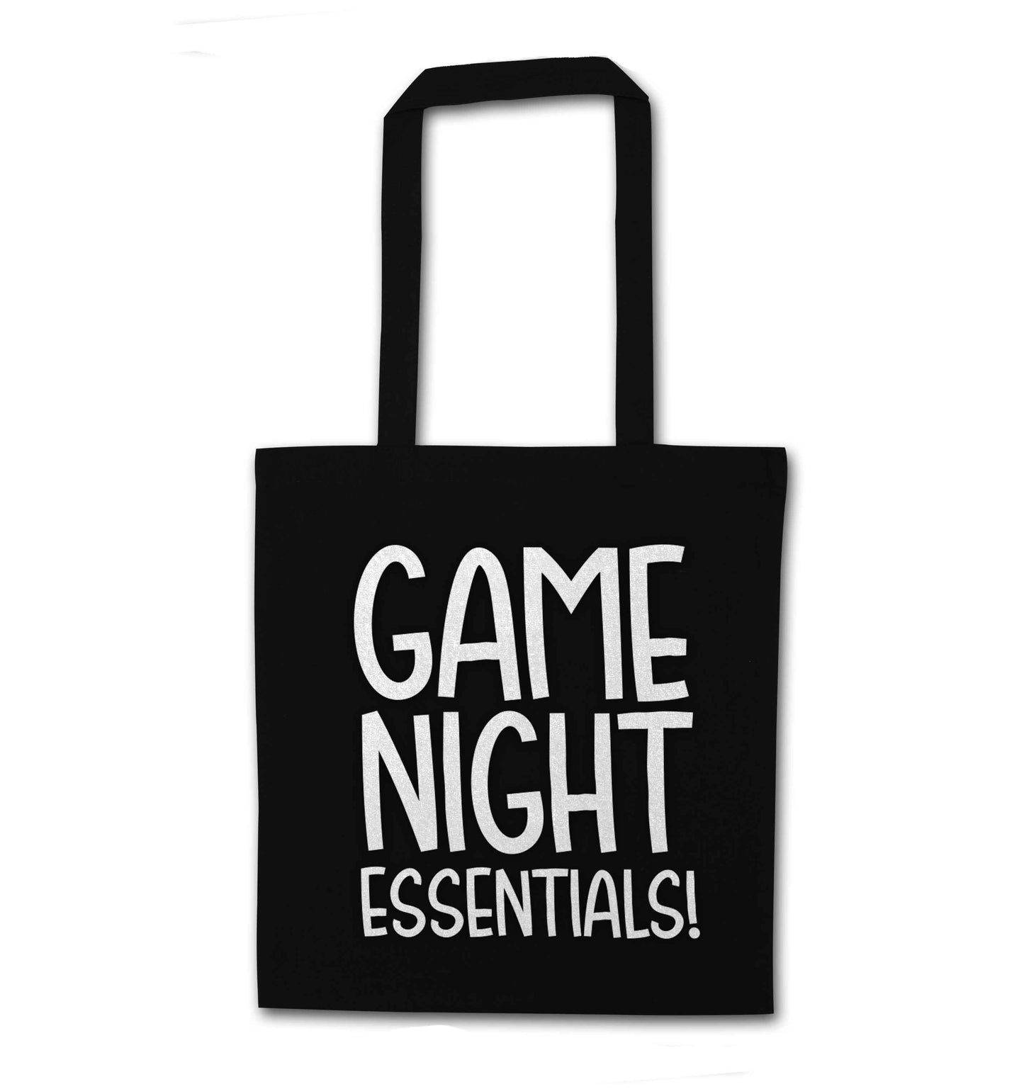 Game night essentials black tote bag