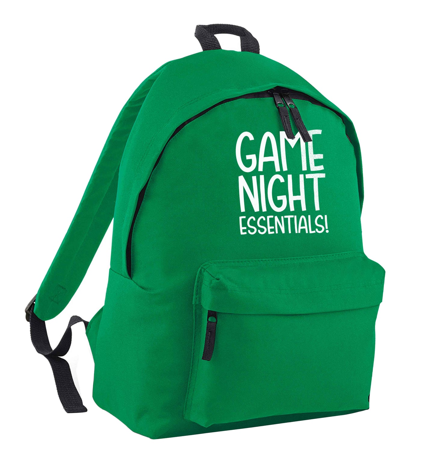 Game night essentials green adults backpack
