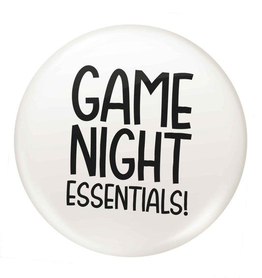 Game night essentials small 25mm Pin badge