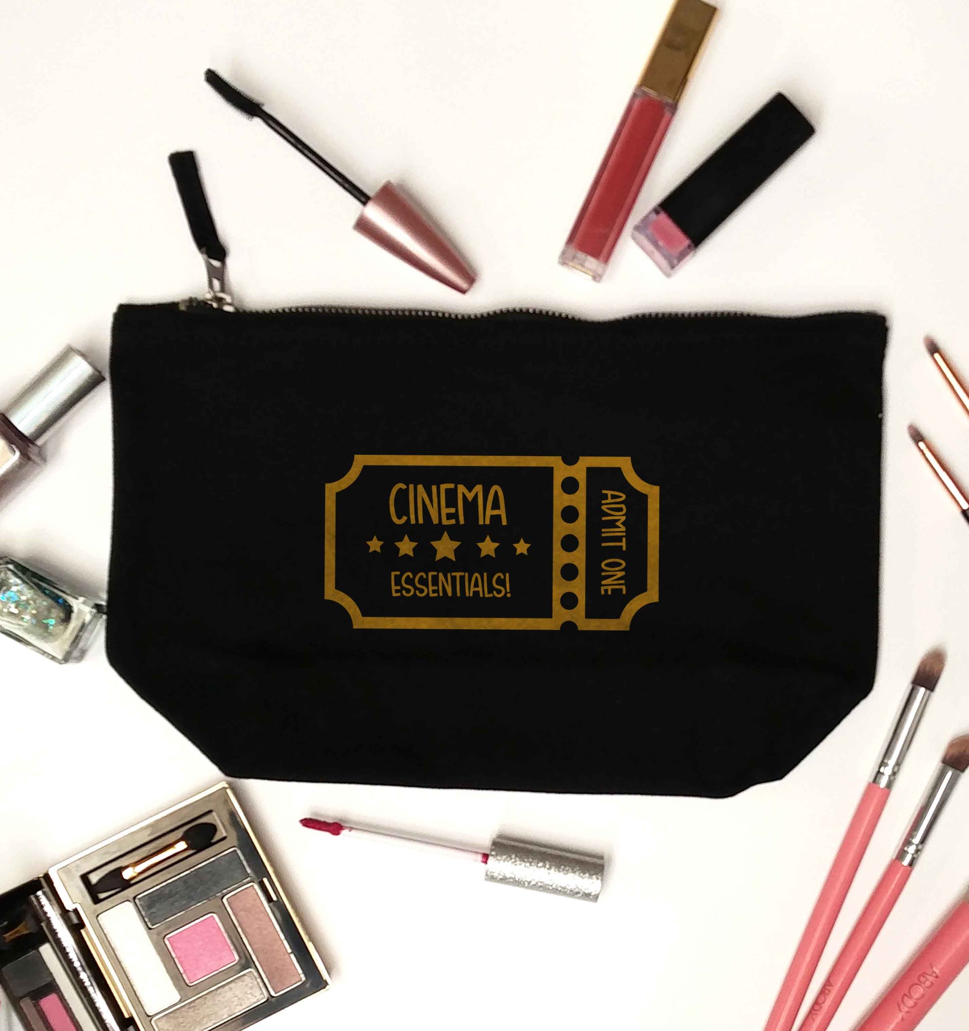 Cinema essentials black makeup bag