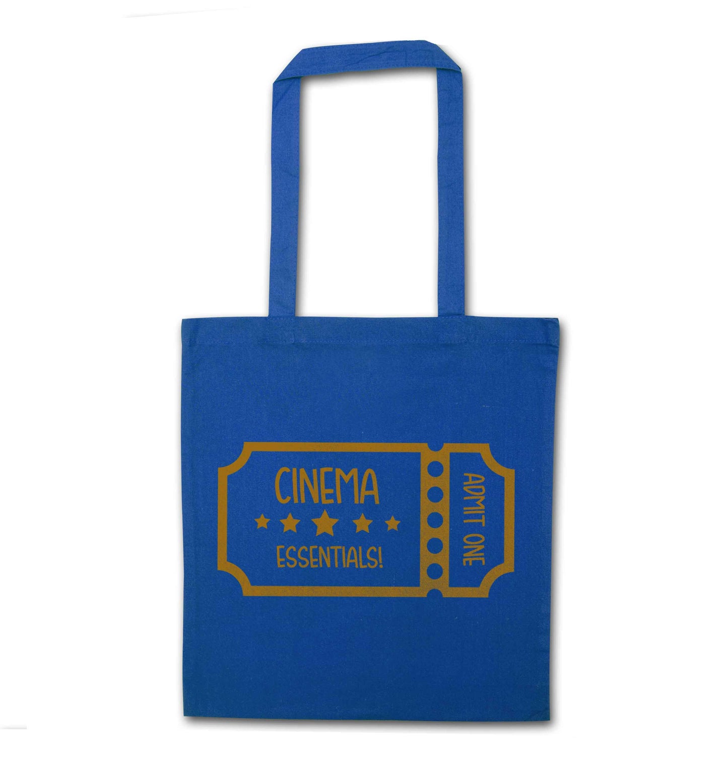 Cinema essentials blue tote bag