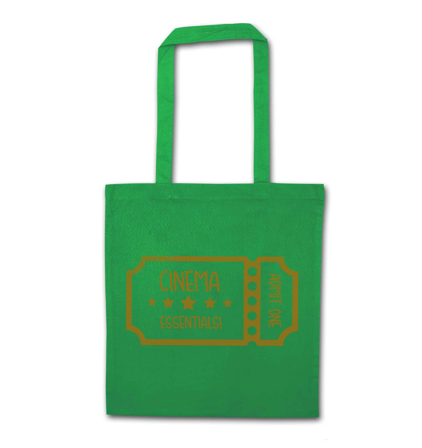 Cinema essentials green tote bag