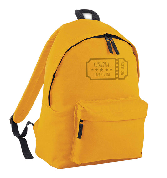 Cinema essentials mustard adults backpack