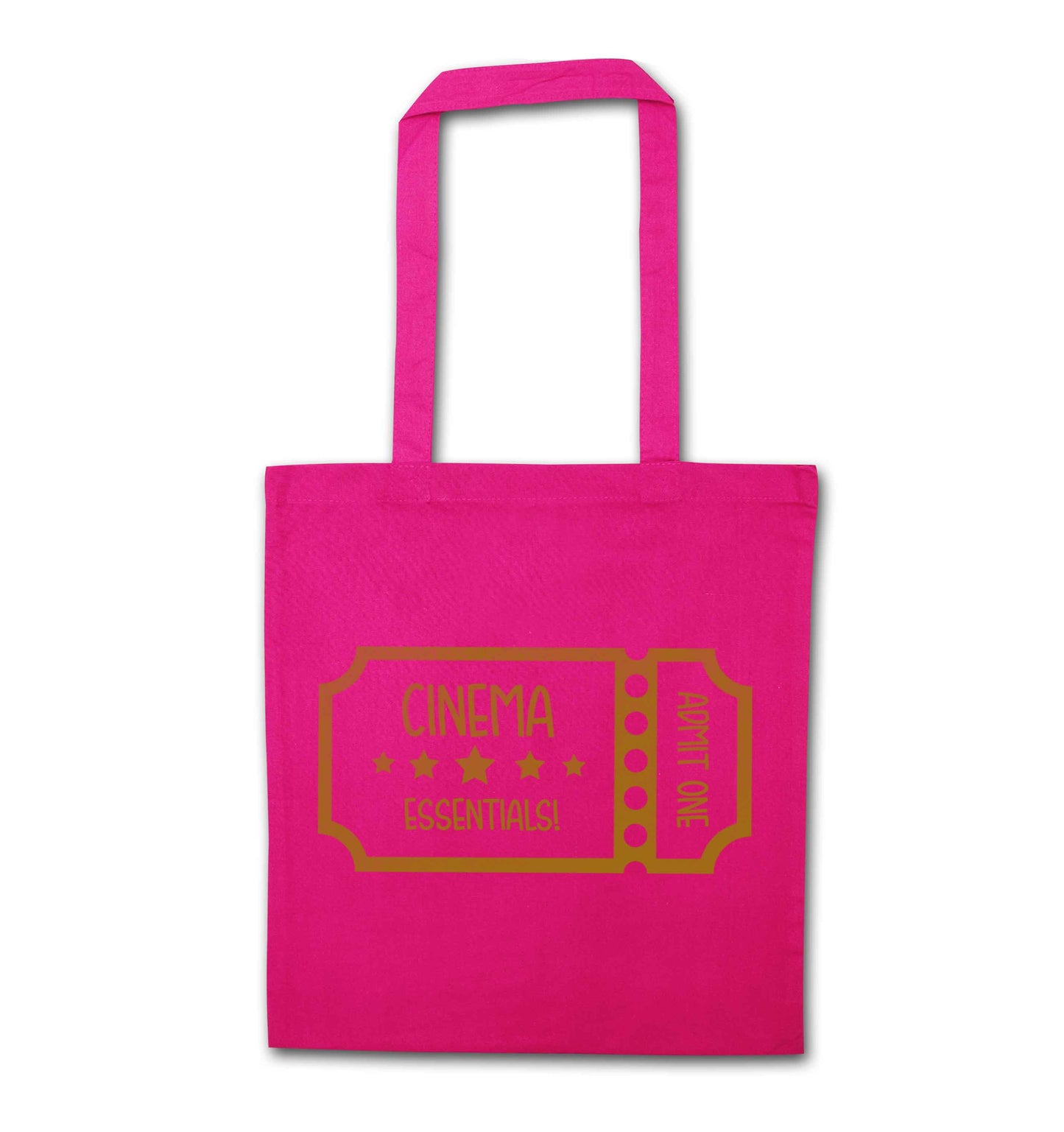 Cinema essentials pink tote bag