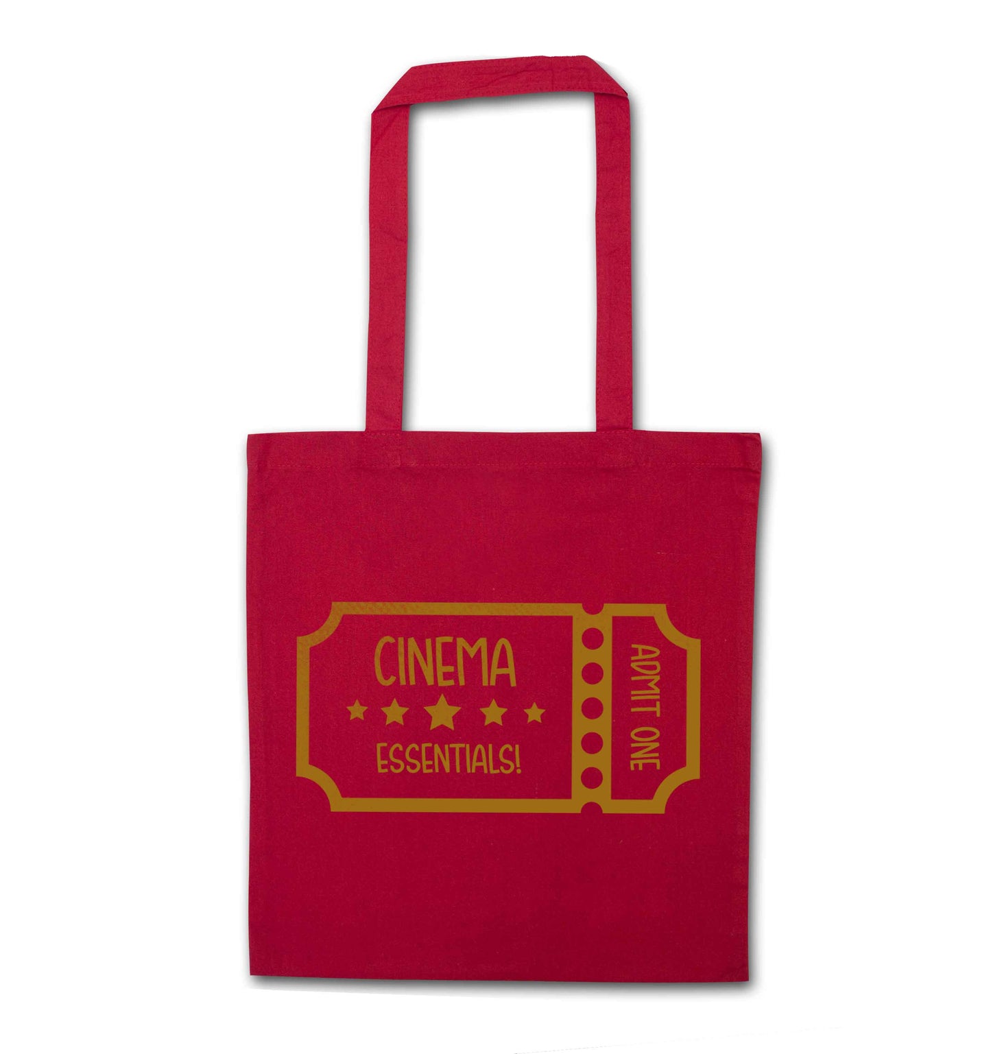 Cinema essentials red tote bag