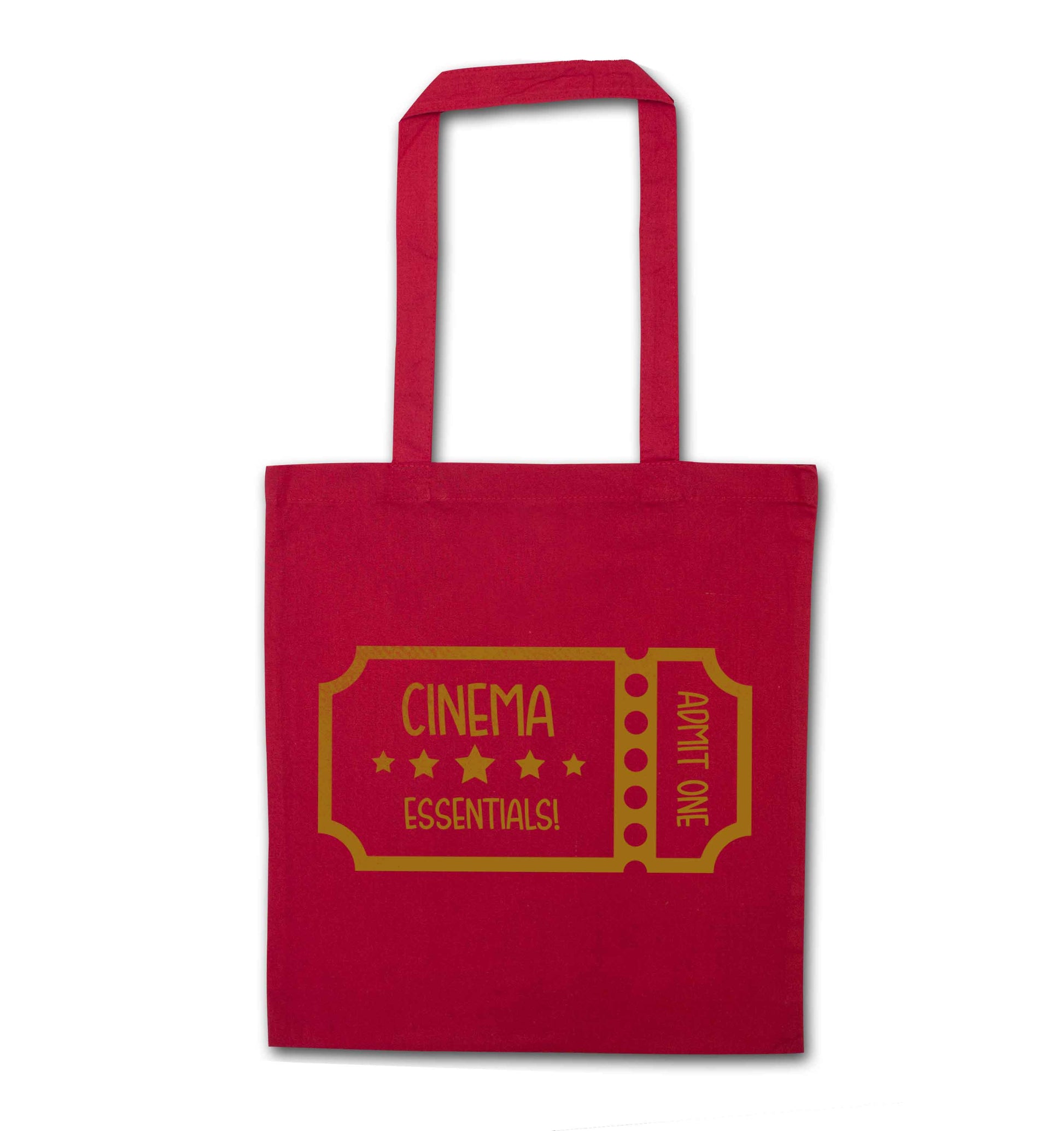 Cinema essentials red tote bag