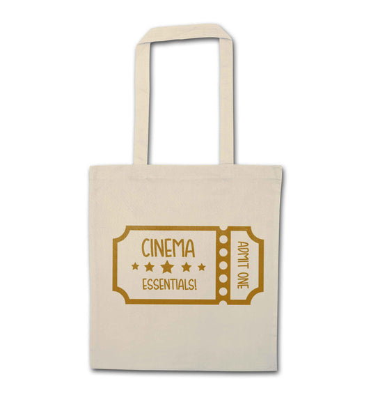 Cinema essentials natural tote bag
