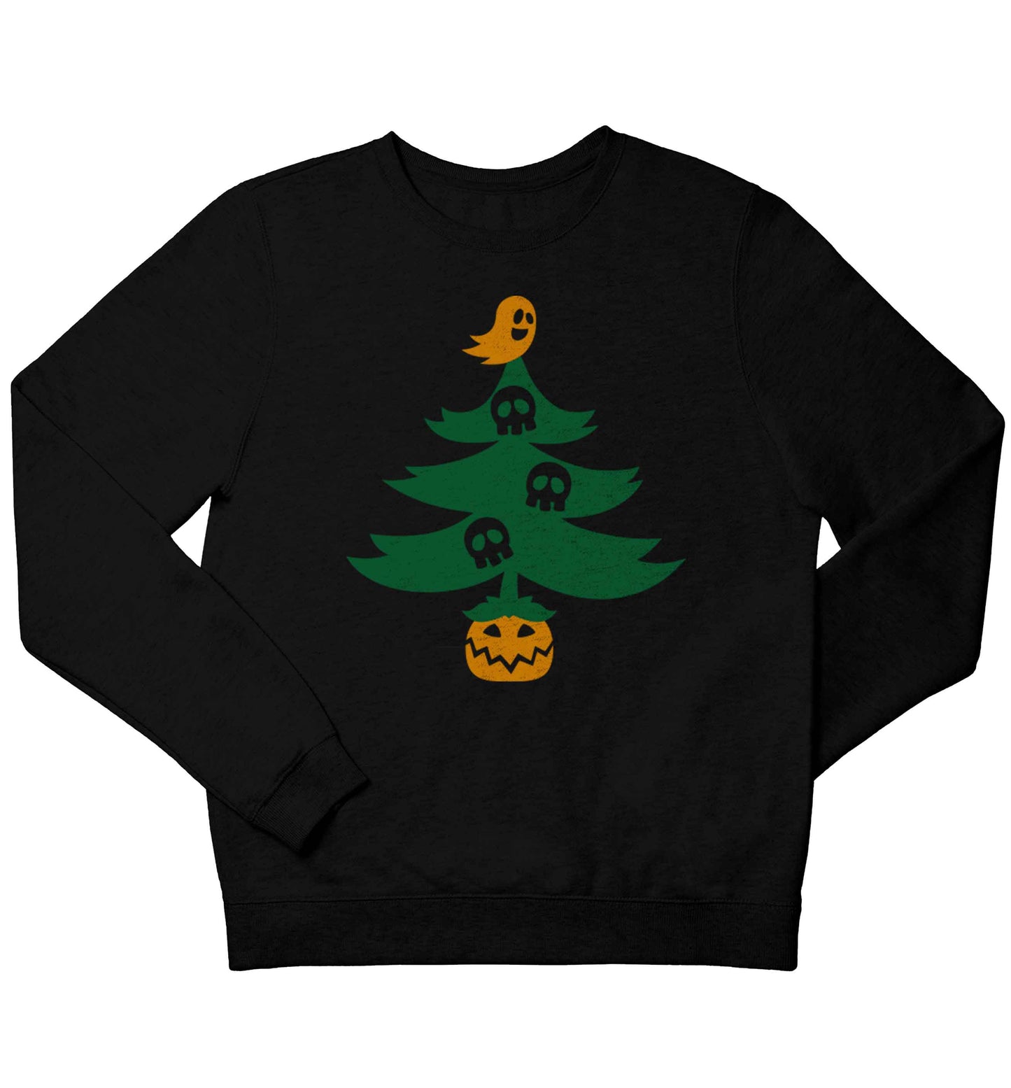 Halloween Christmas tree children's black sweater 12-13 Years
