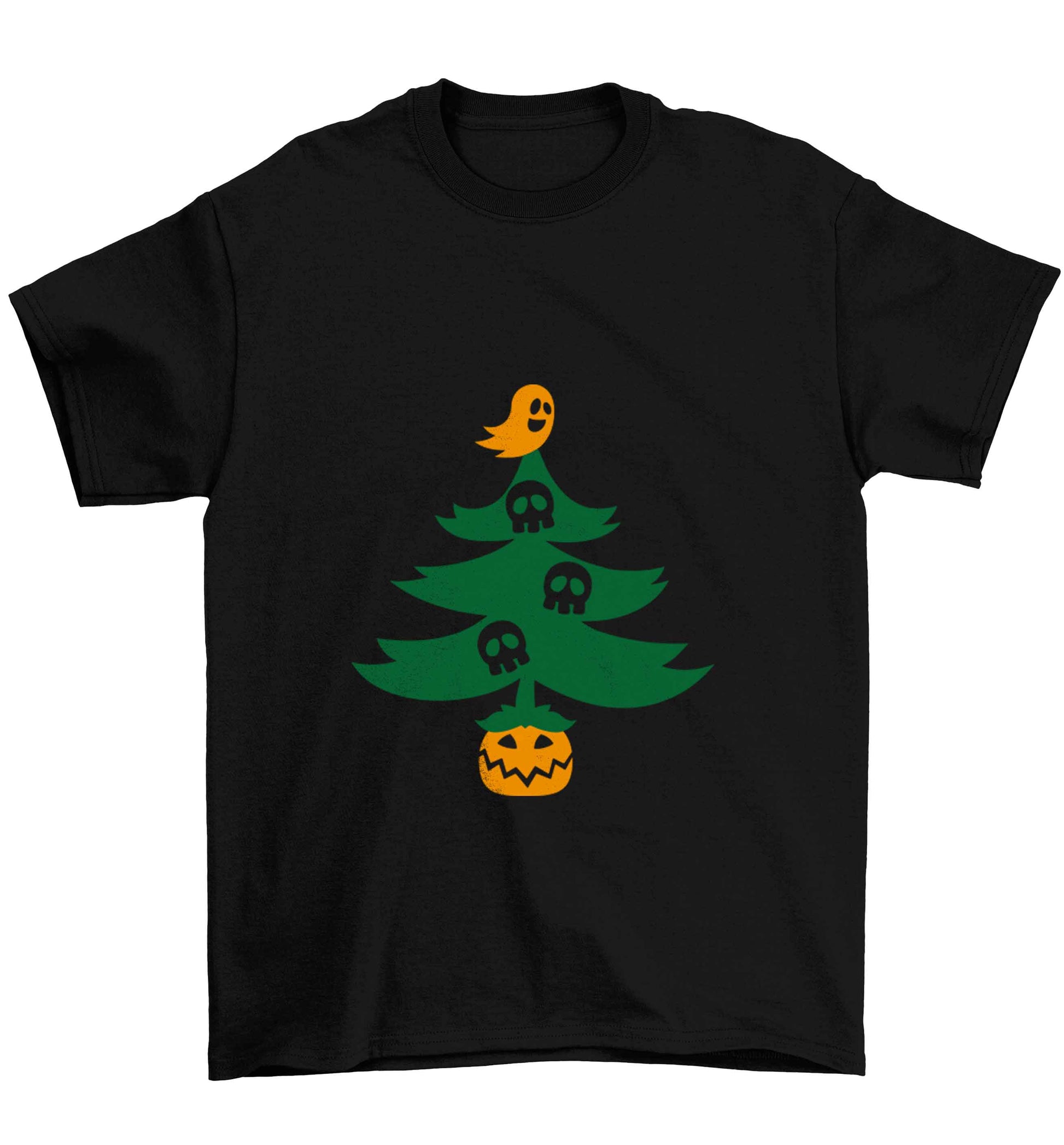 Halloween Christmas tree Children's black Tshirt 12-13 Years