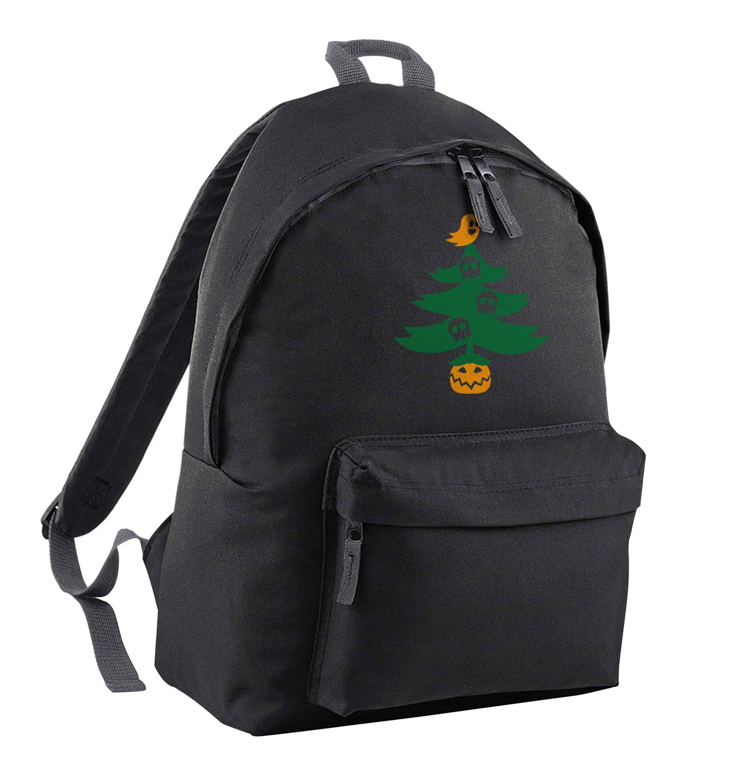 Halloween Christmas tree black children's backpack