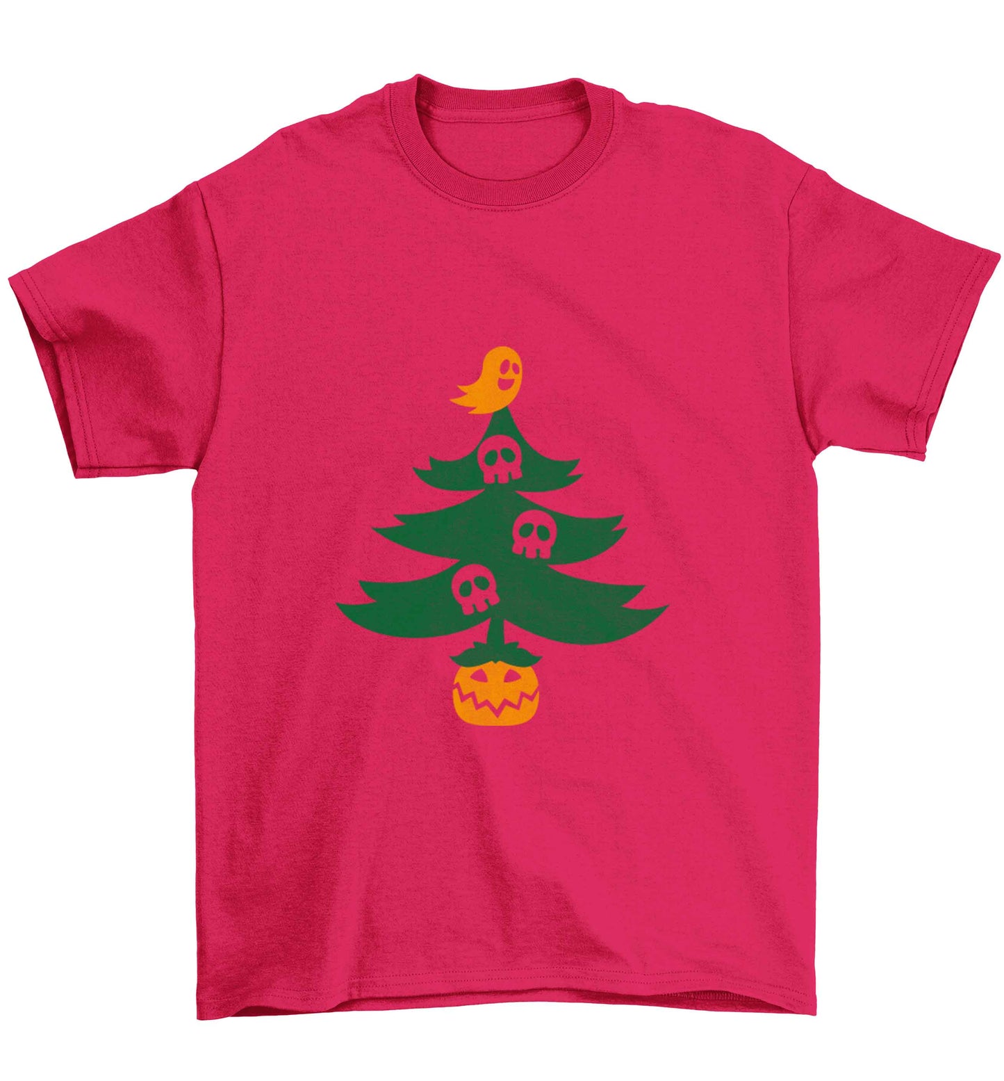 Halloween Christmas tree Children's pink Tshirt 12-13 Years