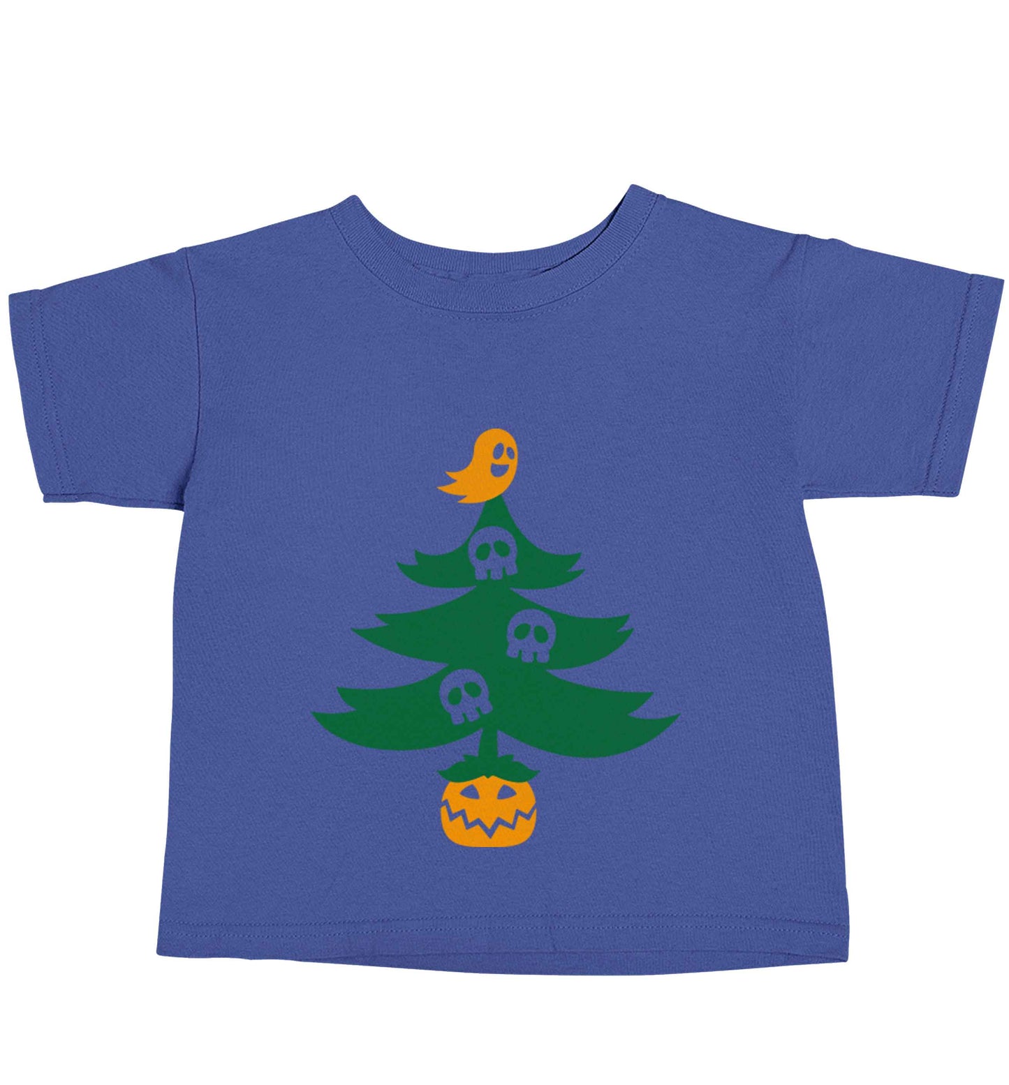 Halloween Christmas tree blue baby toddler Tshirt 2 Years