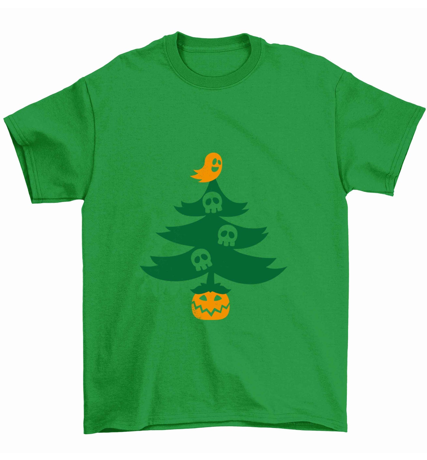 Halloween Christmas tree Children's green Tshirt 12-13 Years