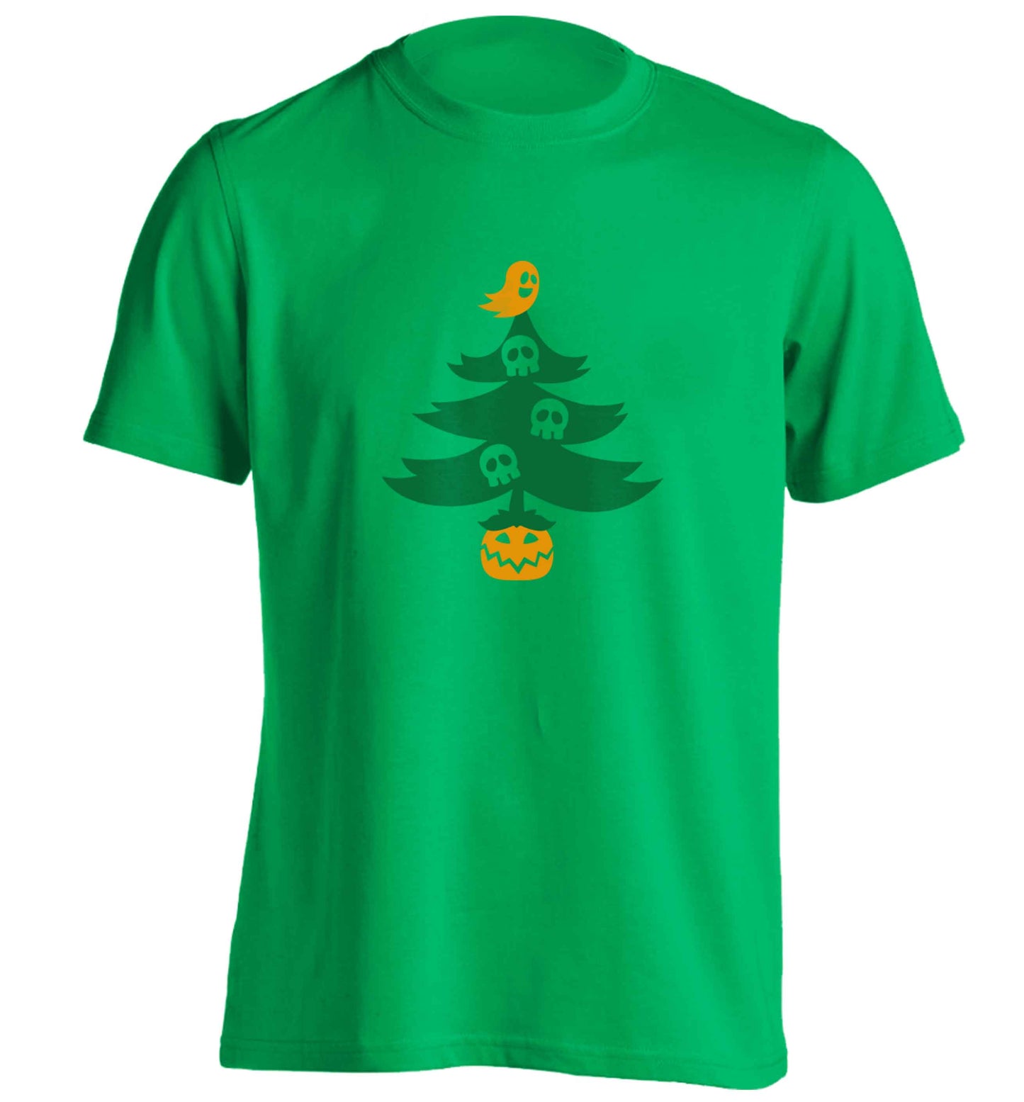 Halloween Christmas tree adults unisex green Tshirt 2XL