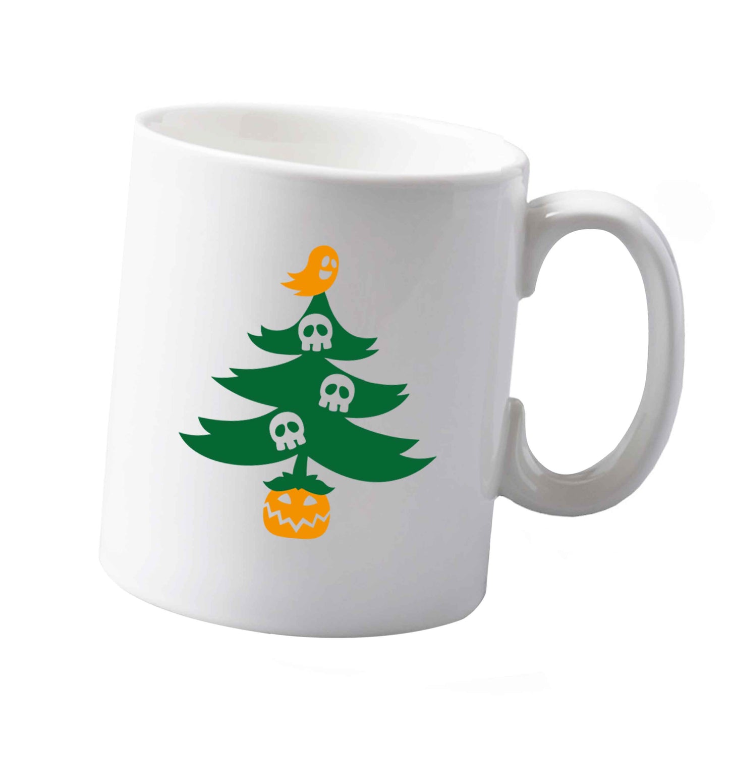 10 oz Halloween Christmas tree ceramic mug both sides