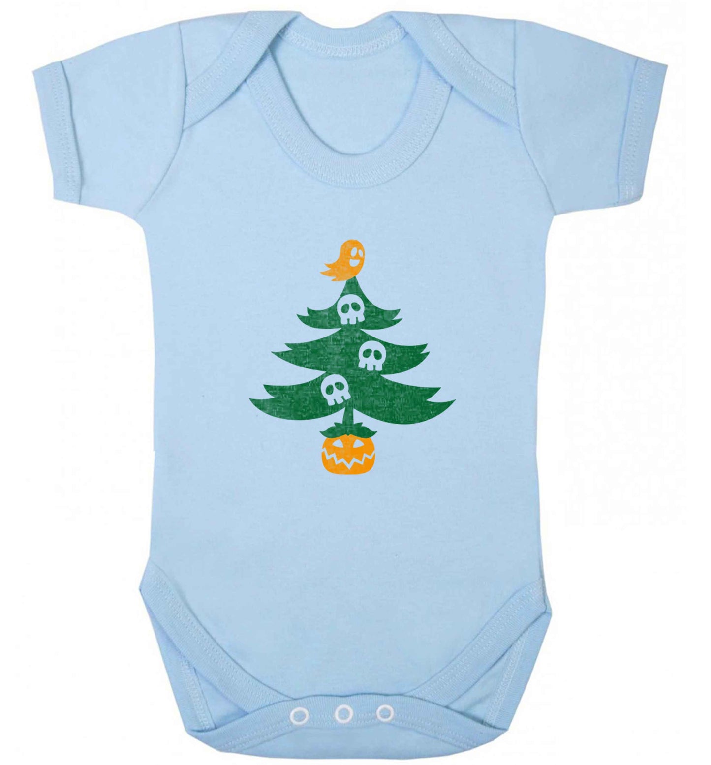Halloween Christmas tree baby vest pale blue 18-24 months