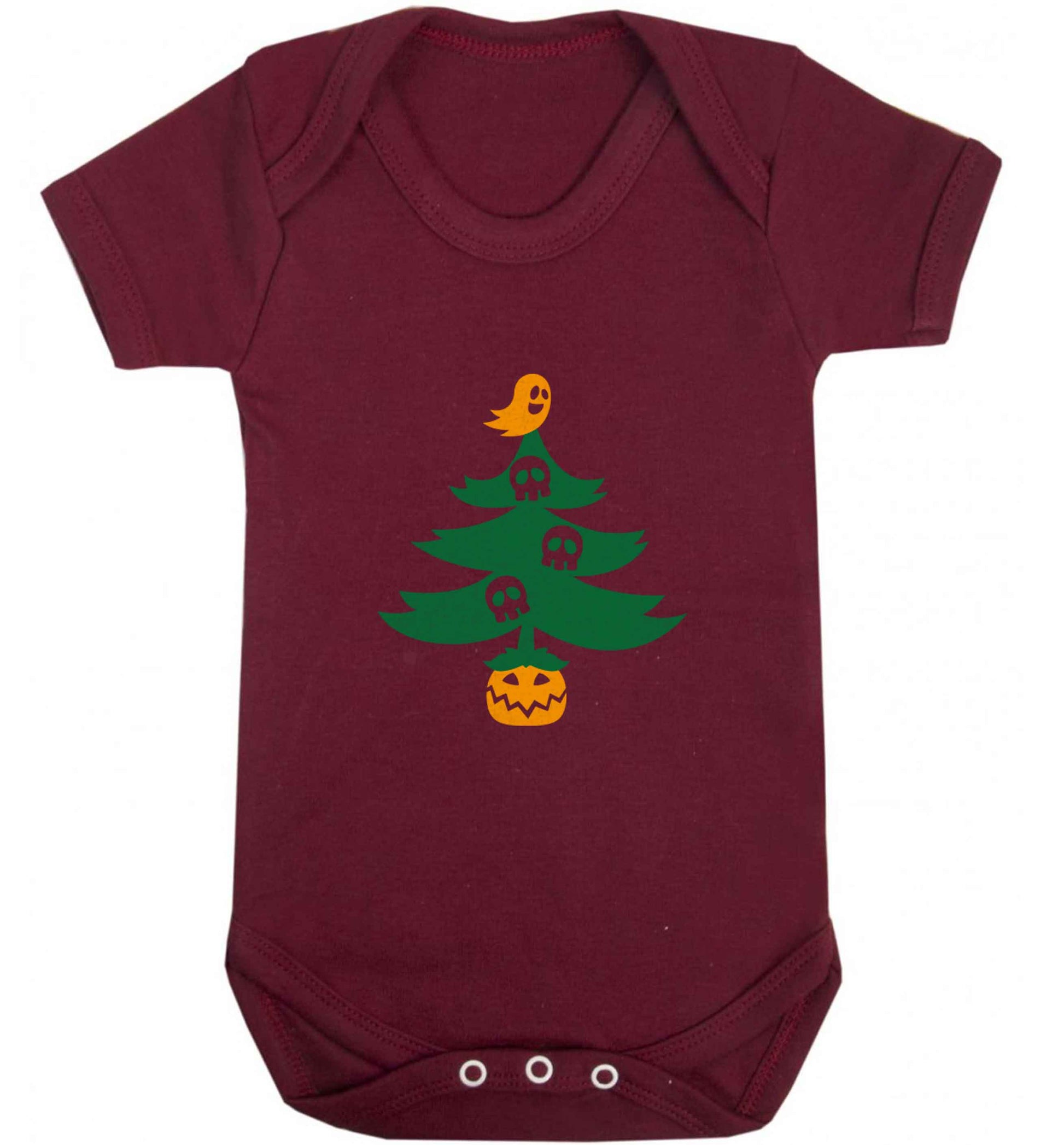 Halloween Christmas tree baby vest maroon 18-24 months
