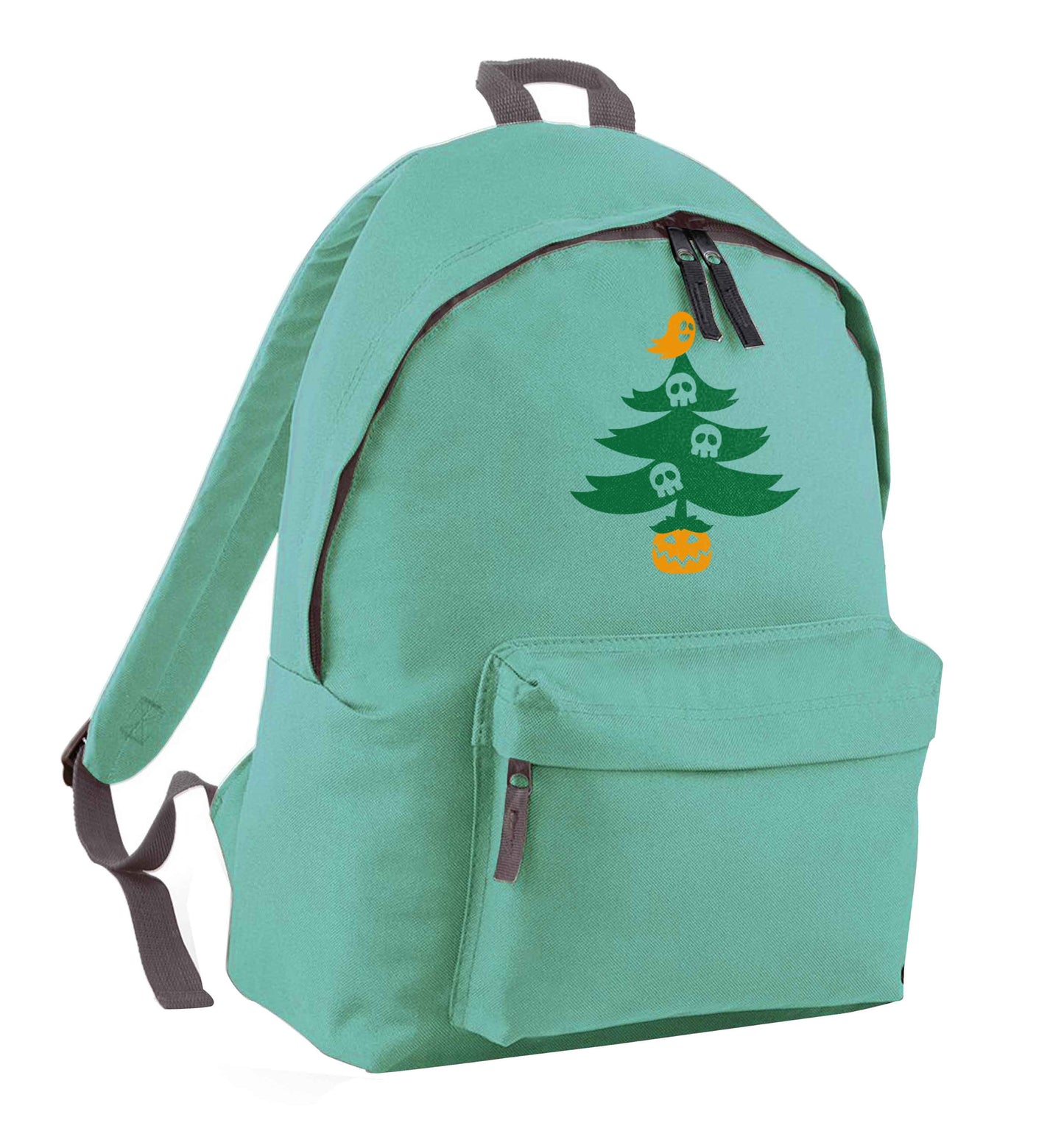 Halloween Christmas tree mint adults backpack