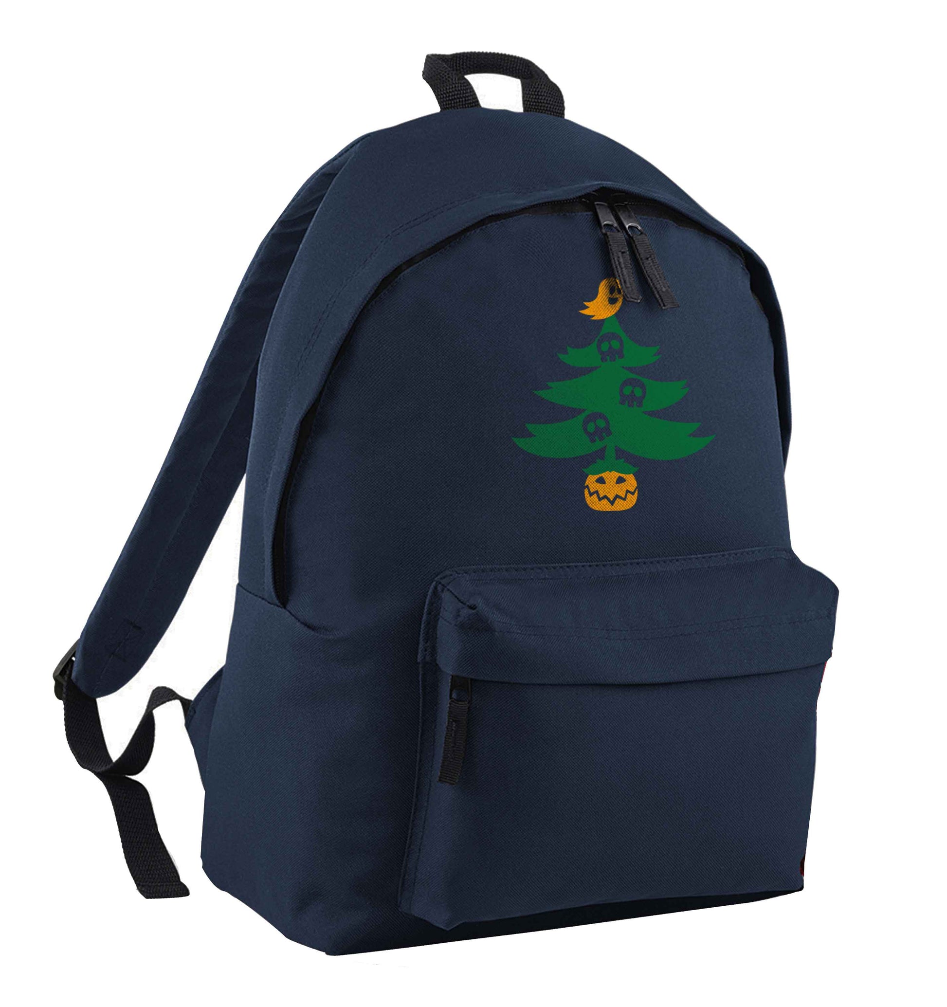 Halloween Christmas tree navy children's backpack
