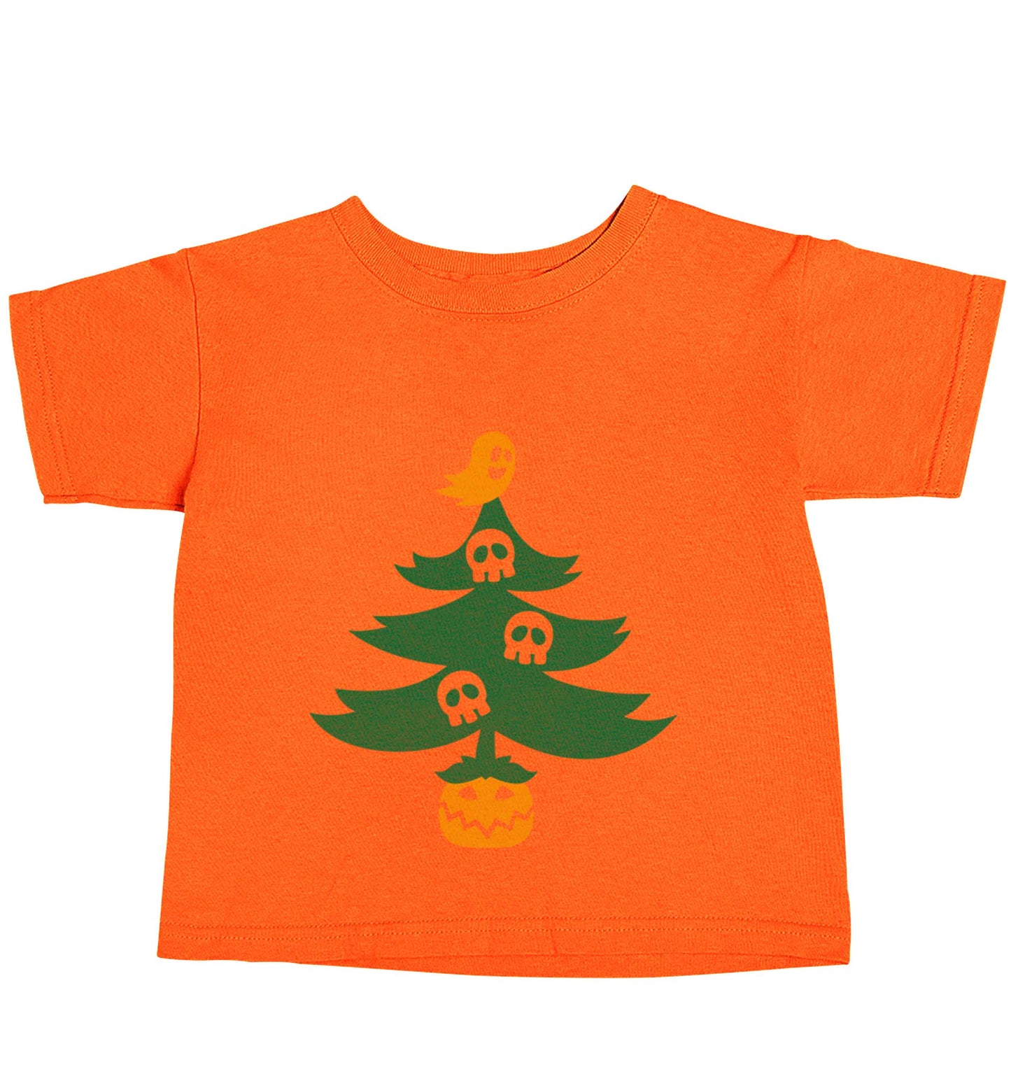 Halloween Christmas tree orange baby toddler Tshirt 2 Years