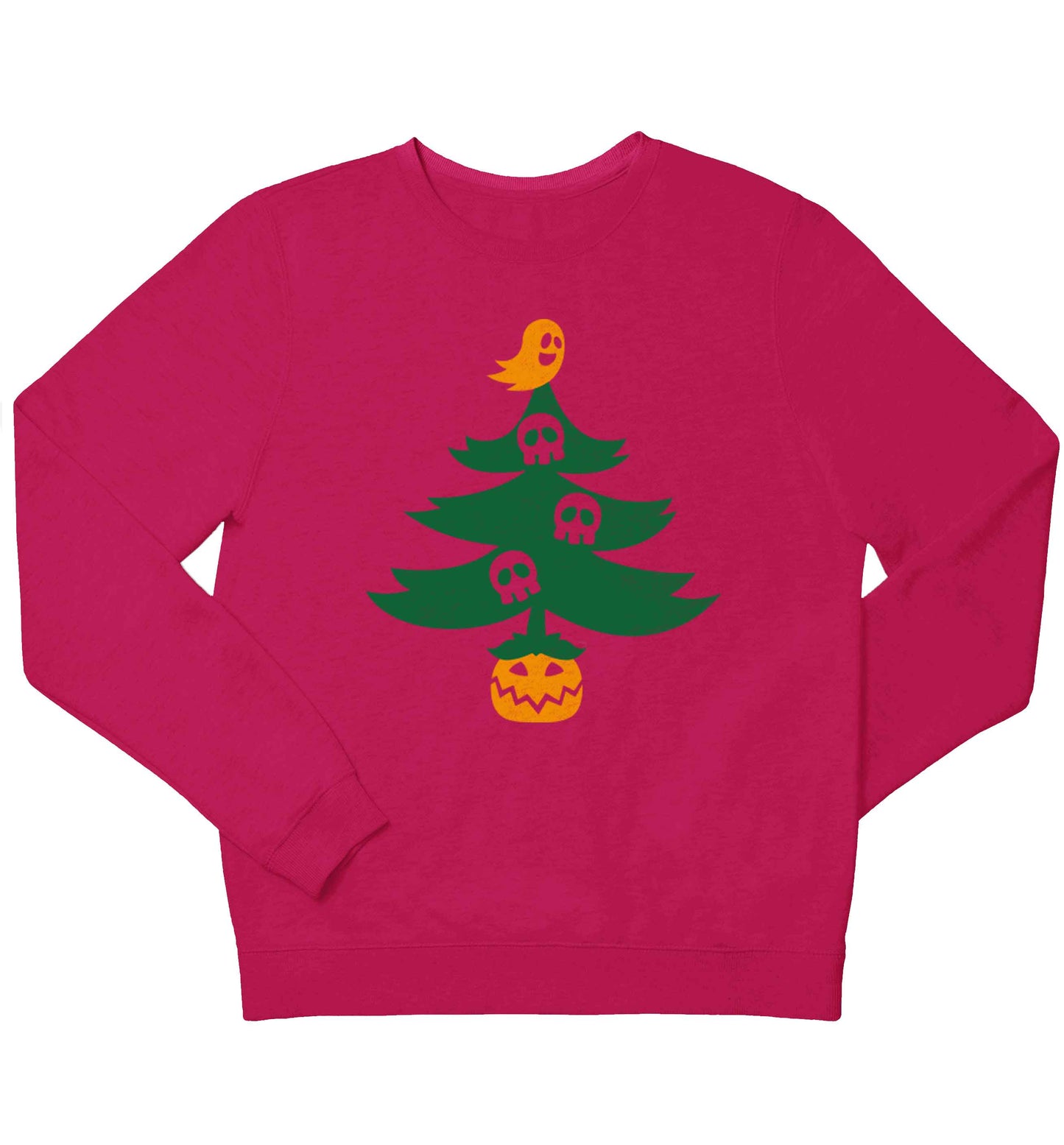 Halloween Christmas tree children's pink sweater 12-13 Years