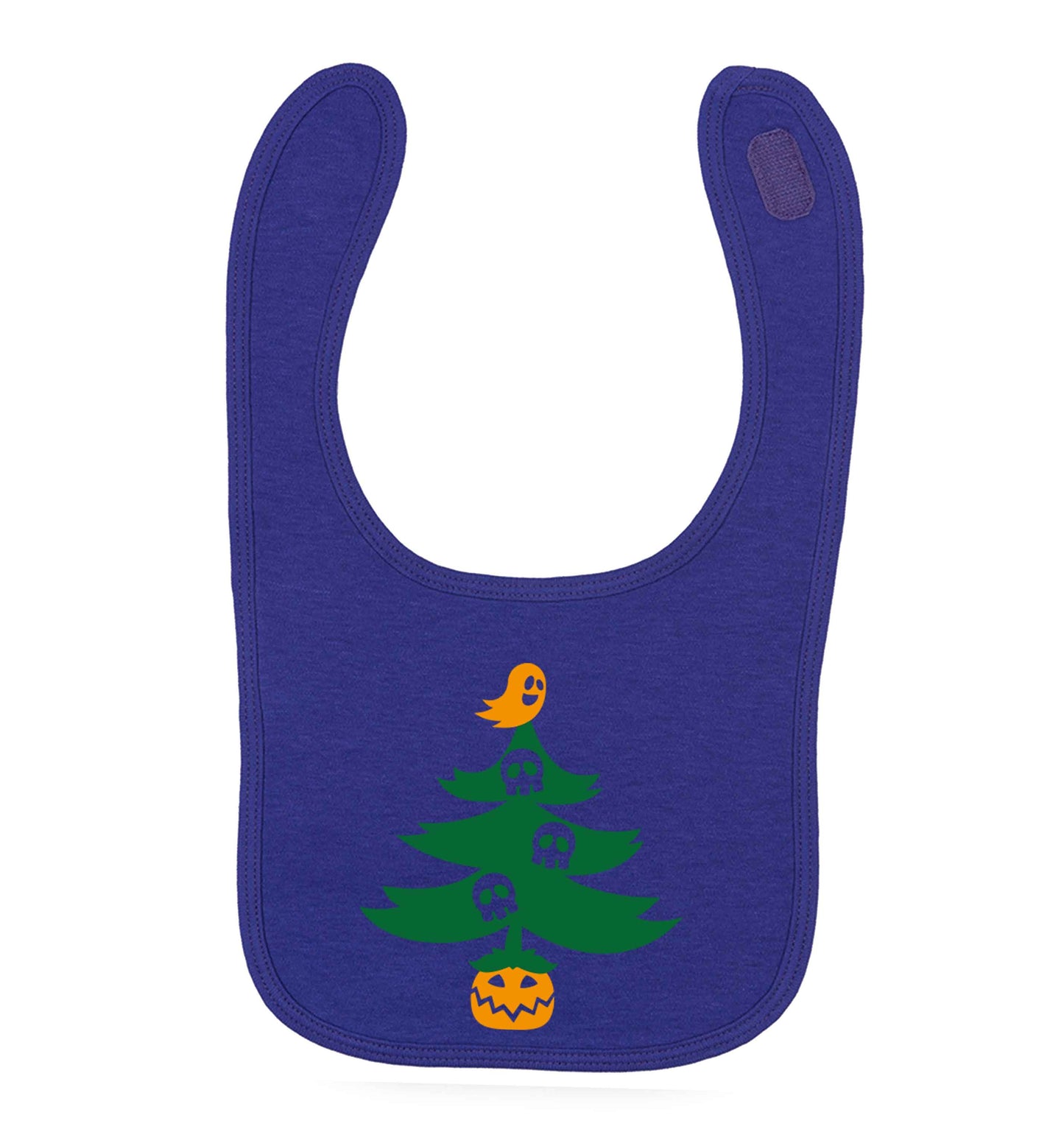 Halloween Christmas tree purple baby bib