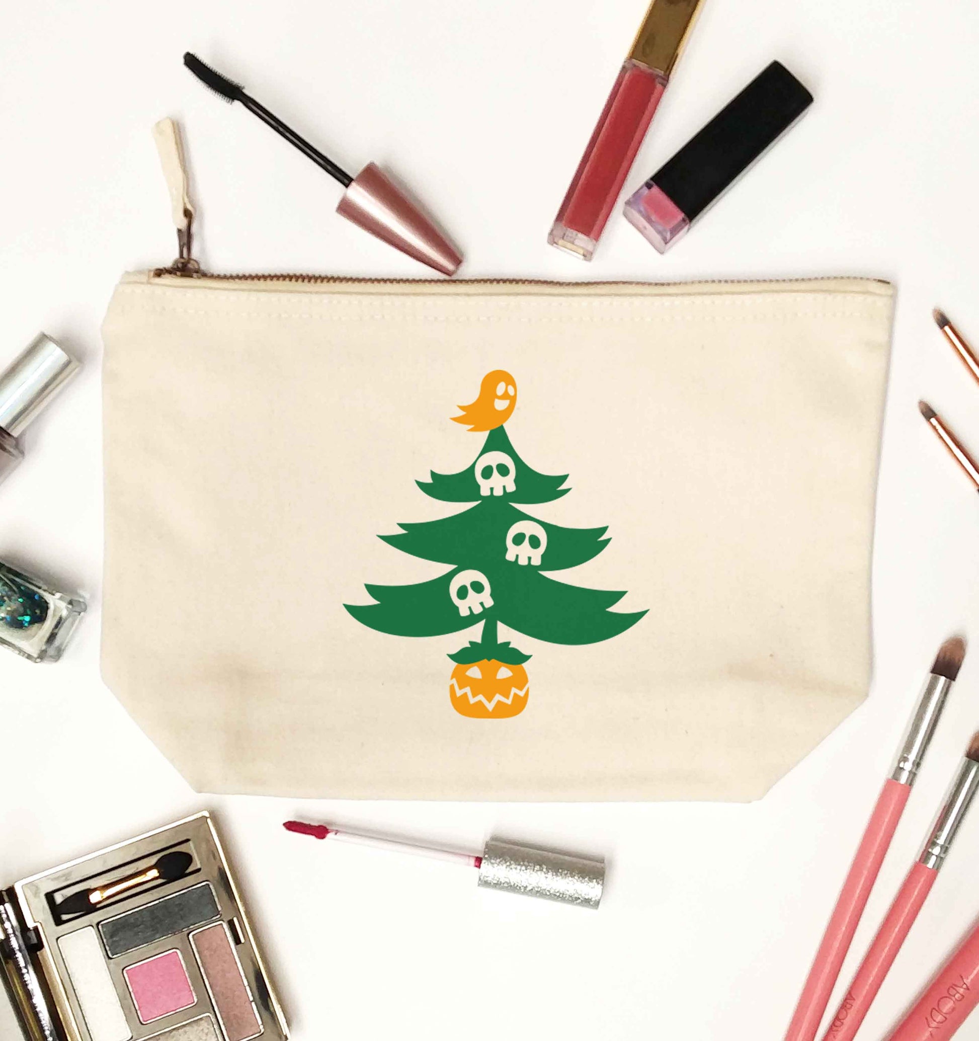 Halloween Christmas tree natural makeup bag