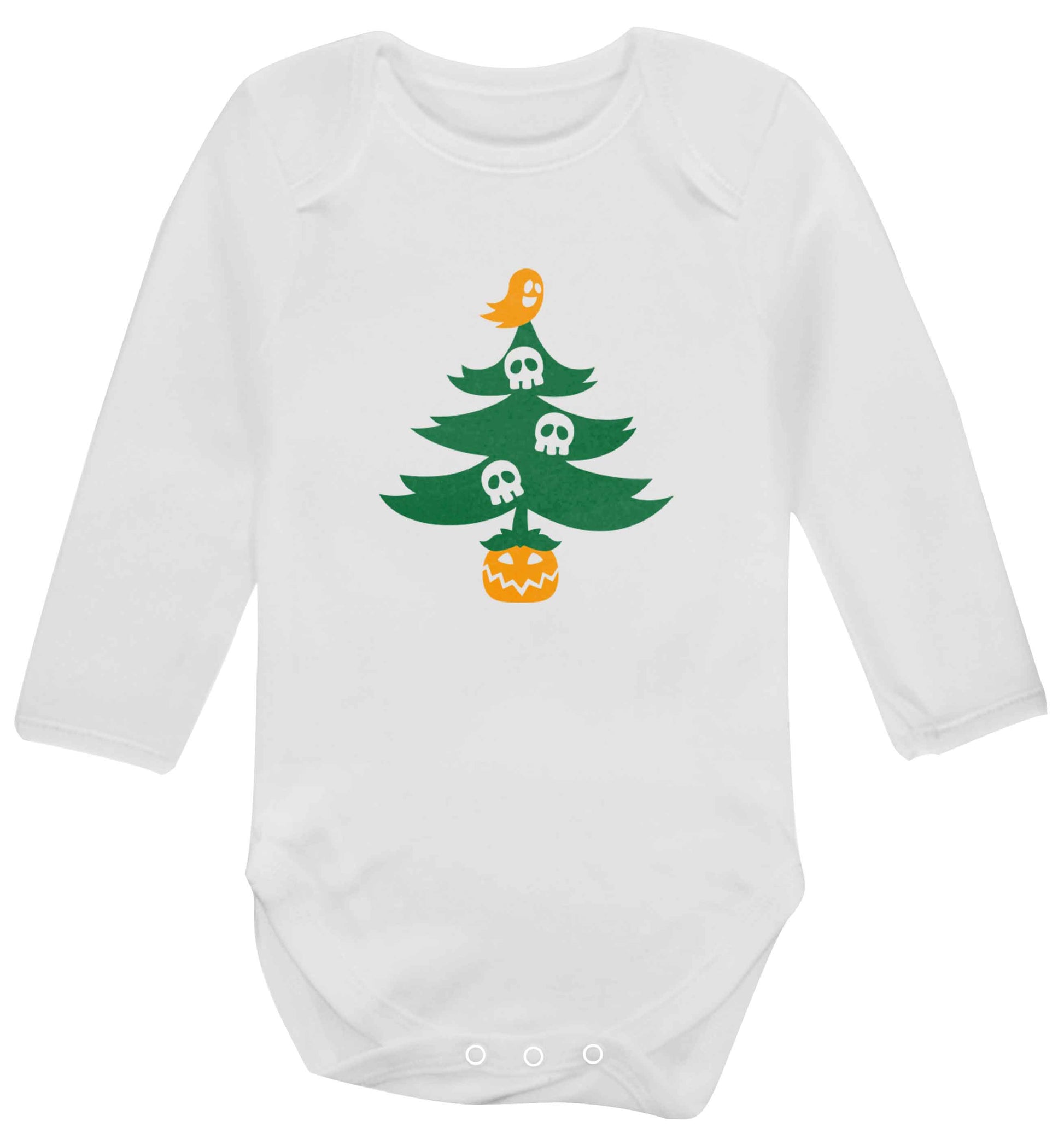 Halloween Christmas tree baby vest long sleeved white 6-12 months