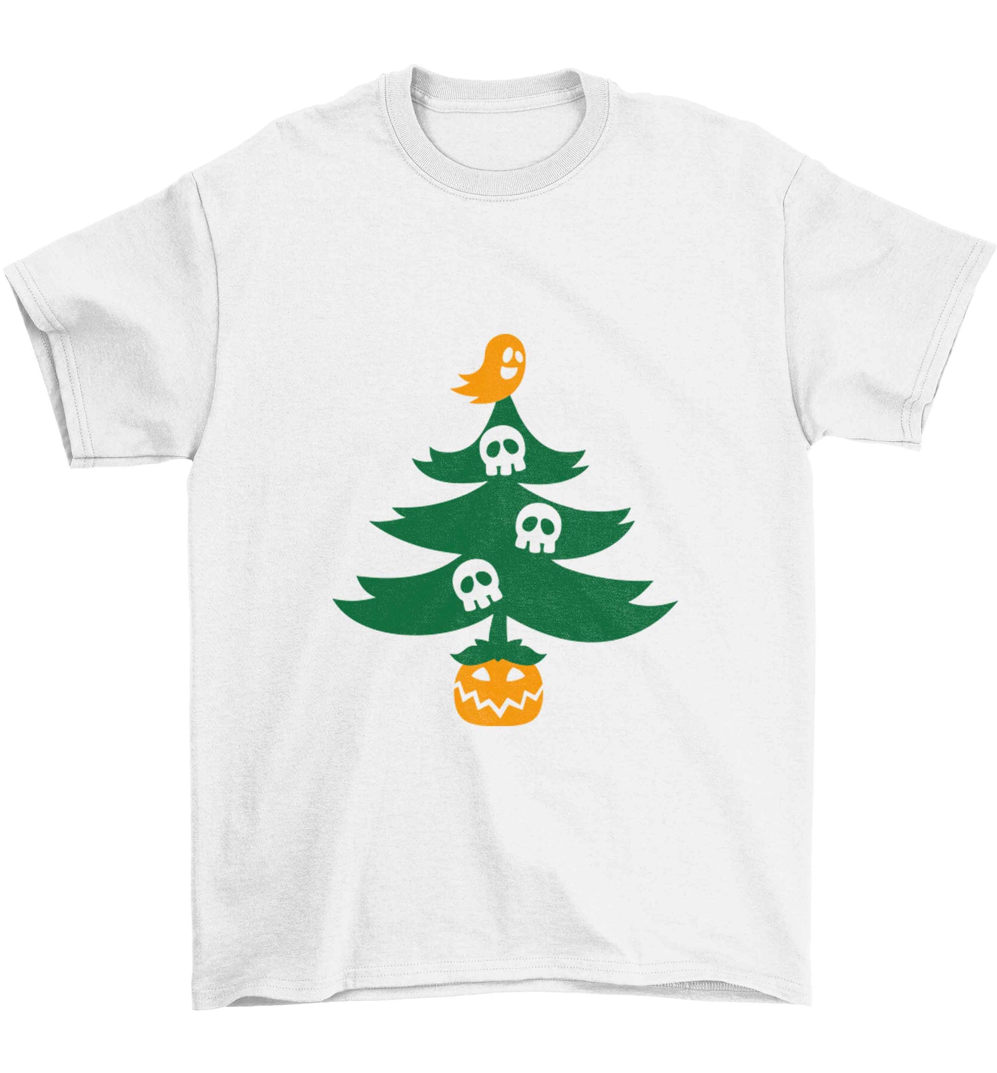 Halloween Christmas tree Children's white Tshirt 12-13 Years