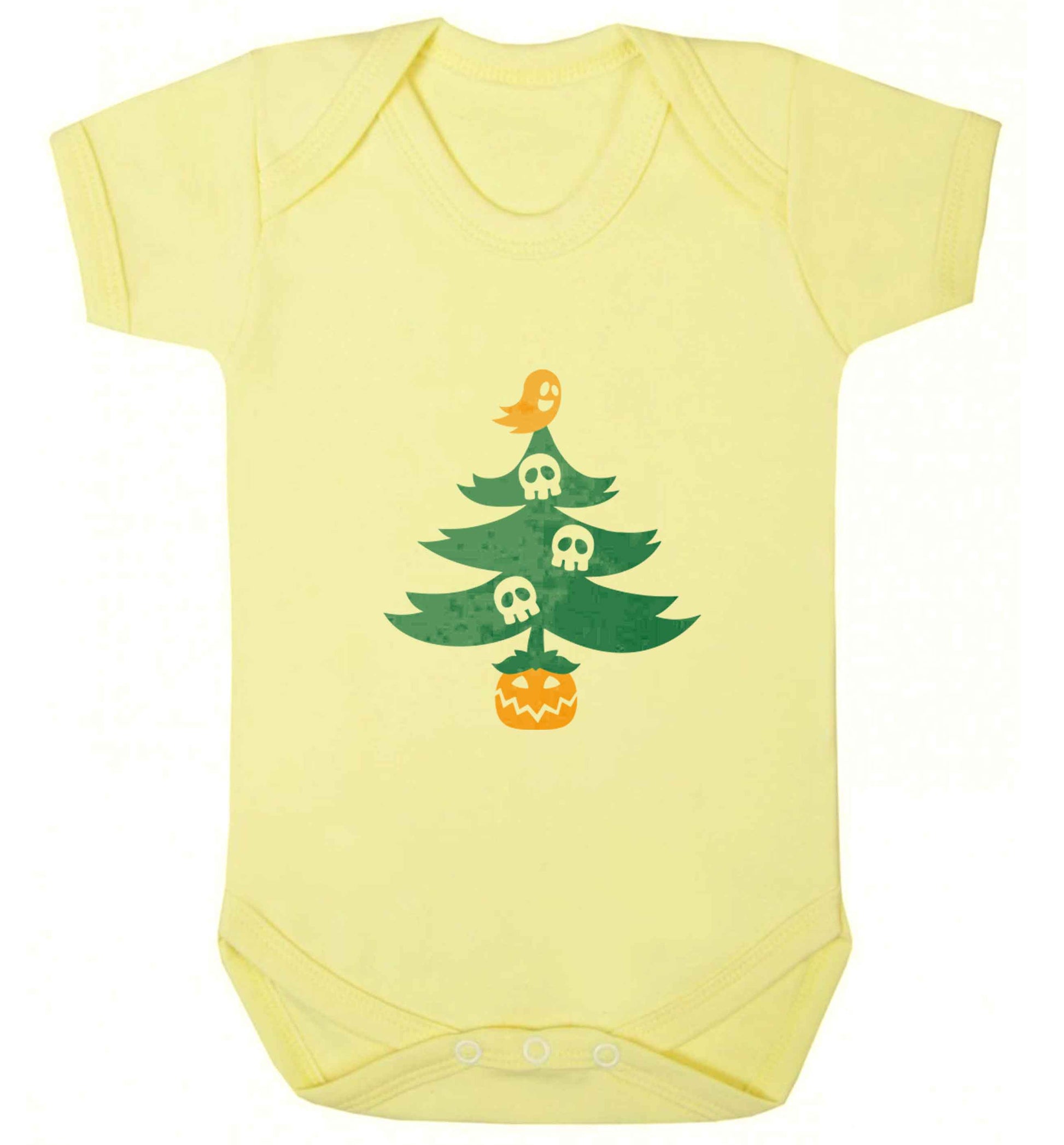 Halloween Christmas tree baby vest pale yellow 18-24 months