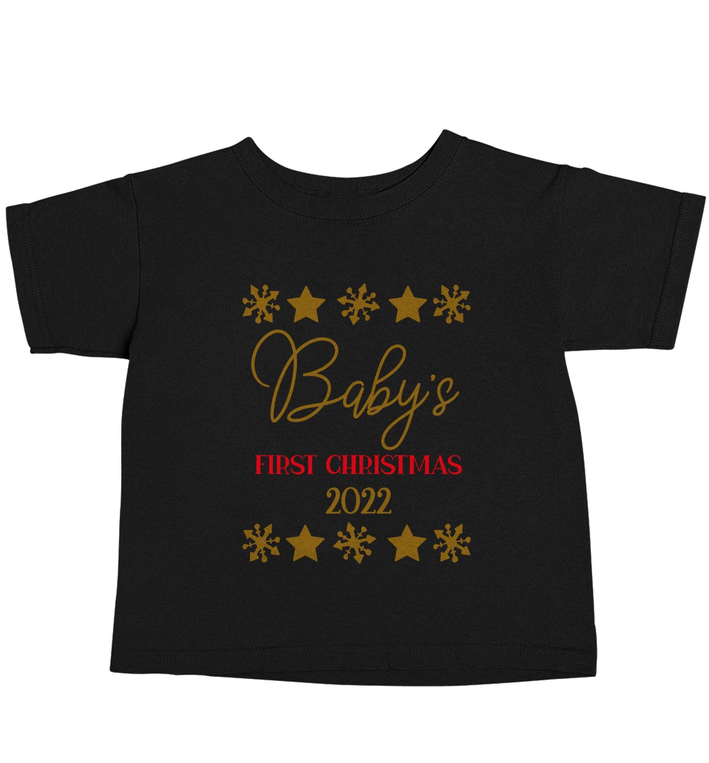 Baby's first Christmas Black baby toddler Tshirt 2 years