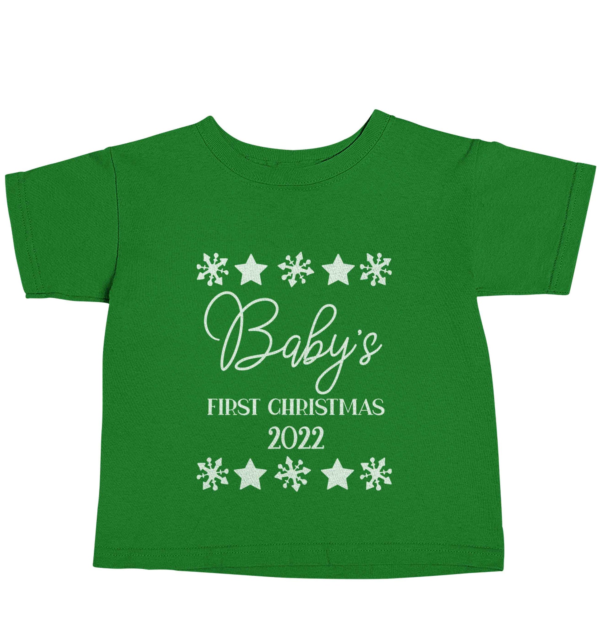 Baby's first Christmas green baby toddler Tshirt 2 Years