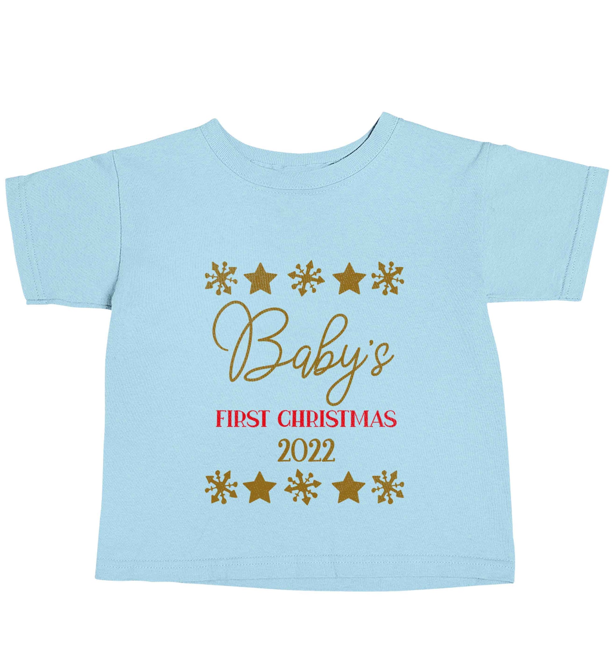 Baby's first Christmas light blue baby toddler Tshirt 2 Years
