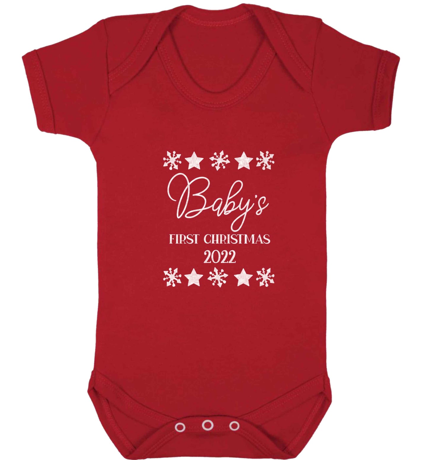 Baby's first Christmas baby vest red 18-24 months