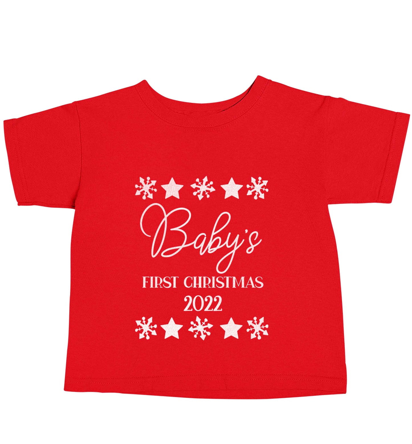 Baby's first Christmas red baby toddler Tshirt 2 Years