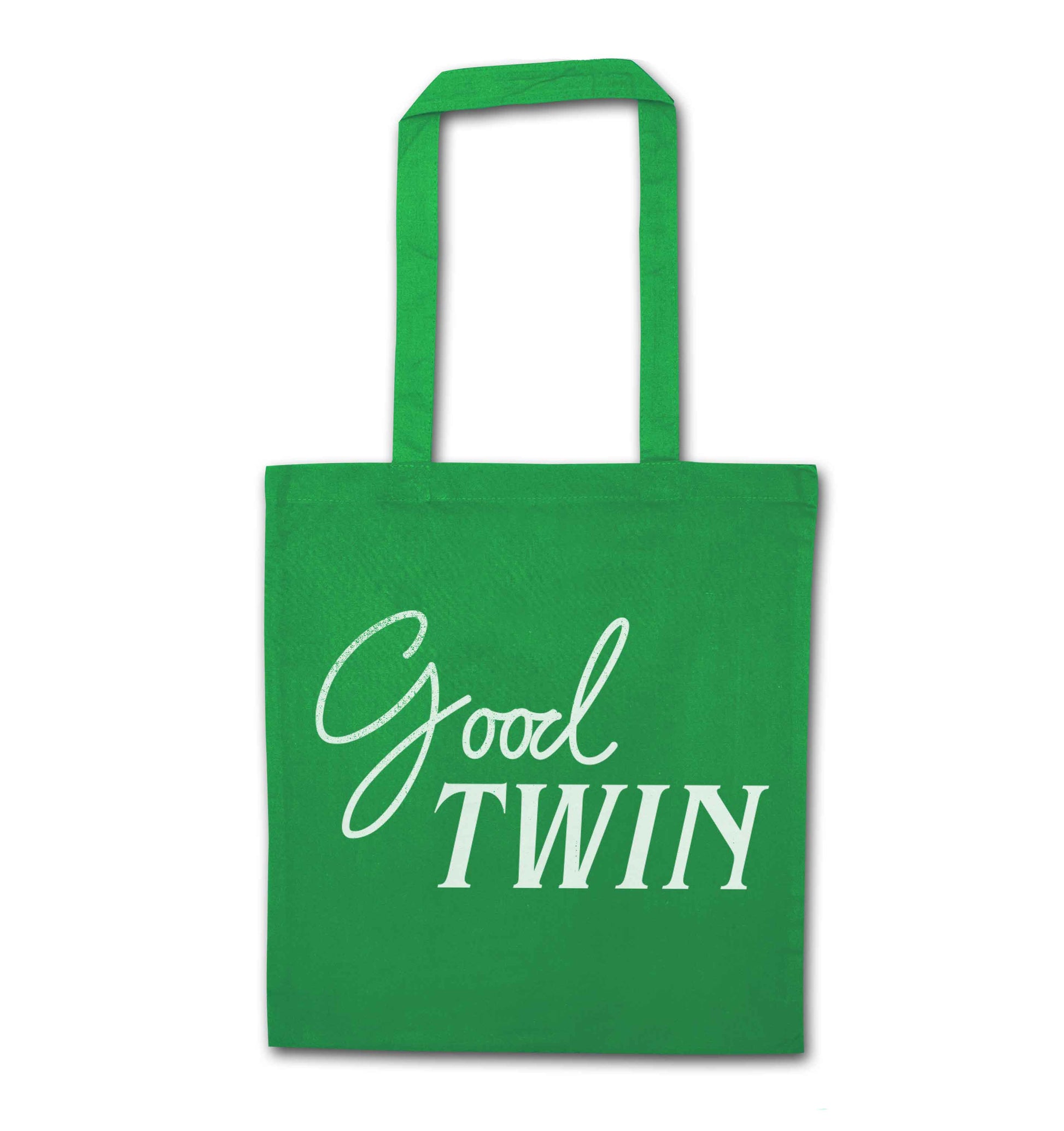 Good twin green tote bag