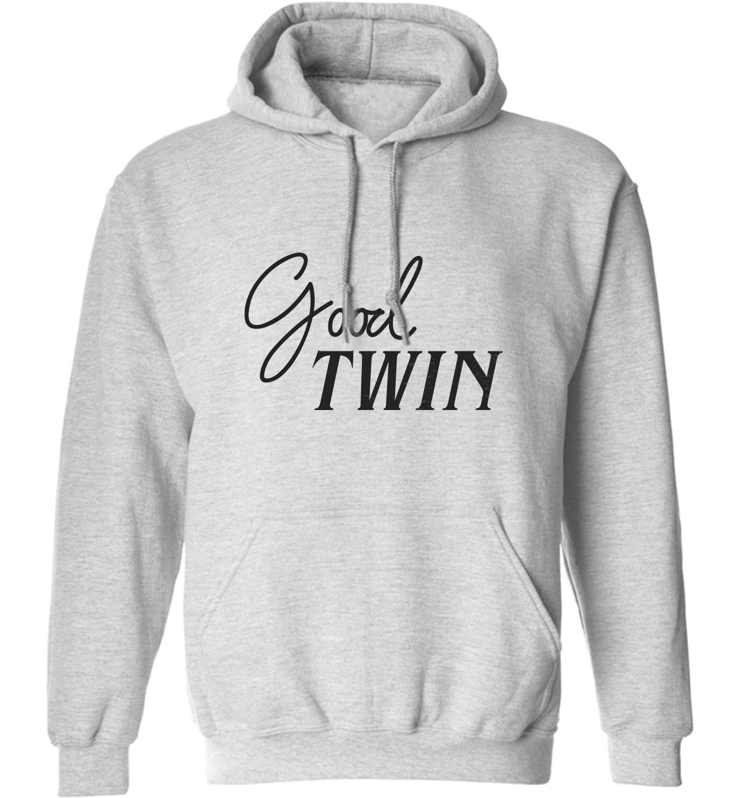 Good twin adults unisex grey hoodie 2XL