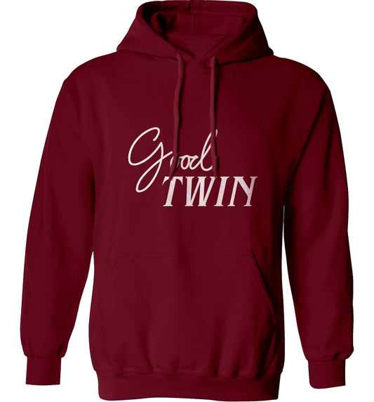 Good twin adults unisex maroon hoodie 2XL