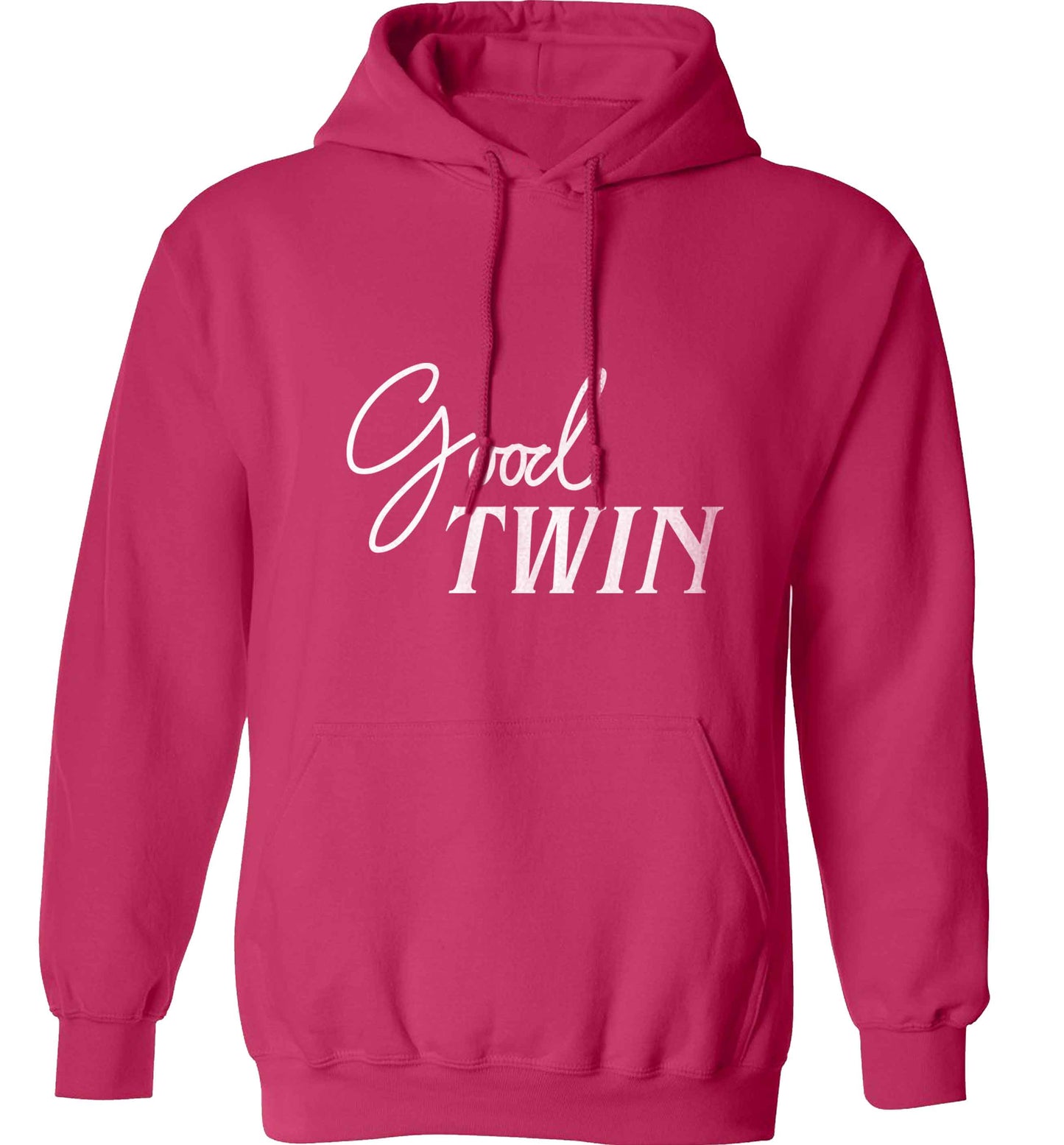 Good twin adults unisex pink hoodie 2XL