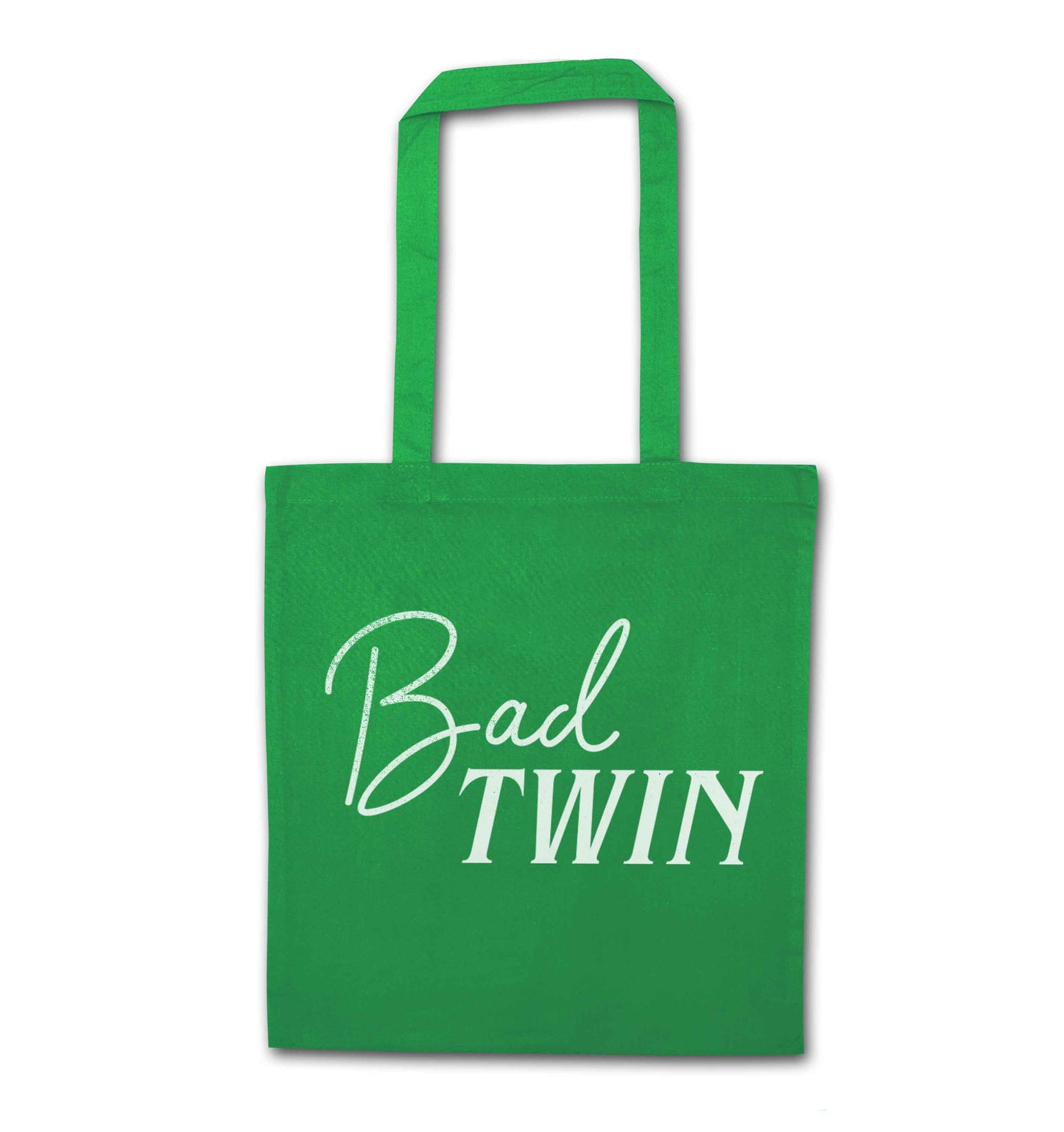 Bad twin green tote bag