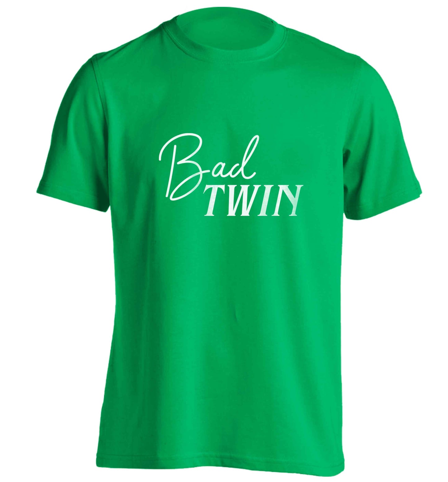 Bad twin adults unisex green Tshirt 2XL