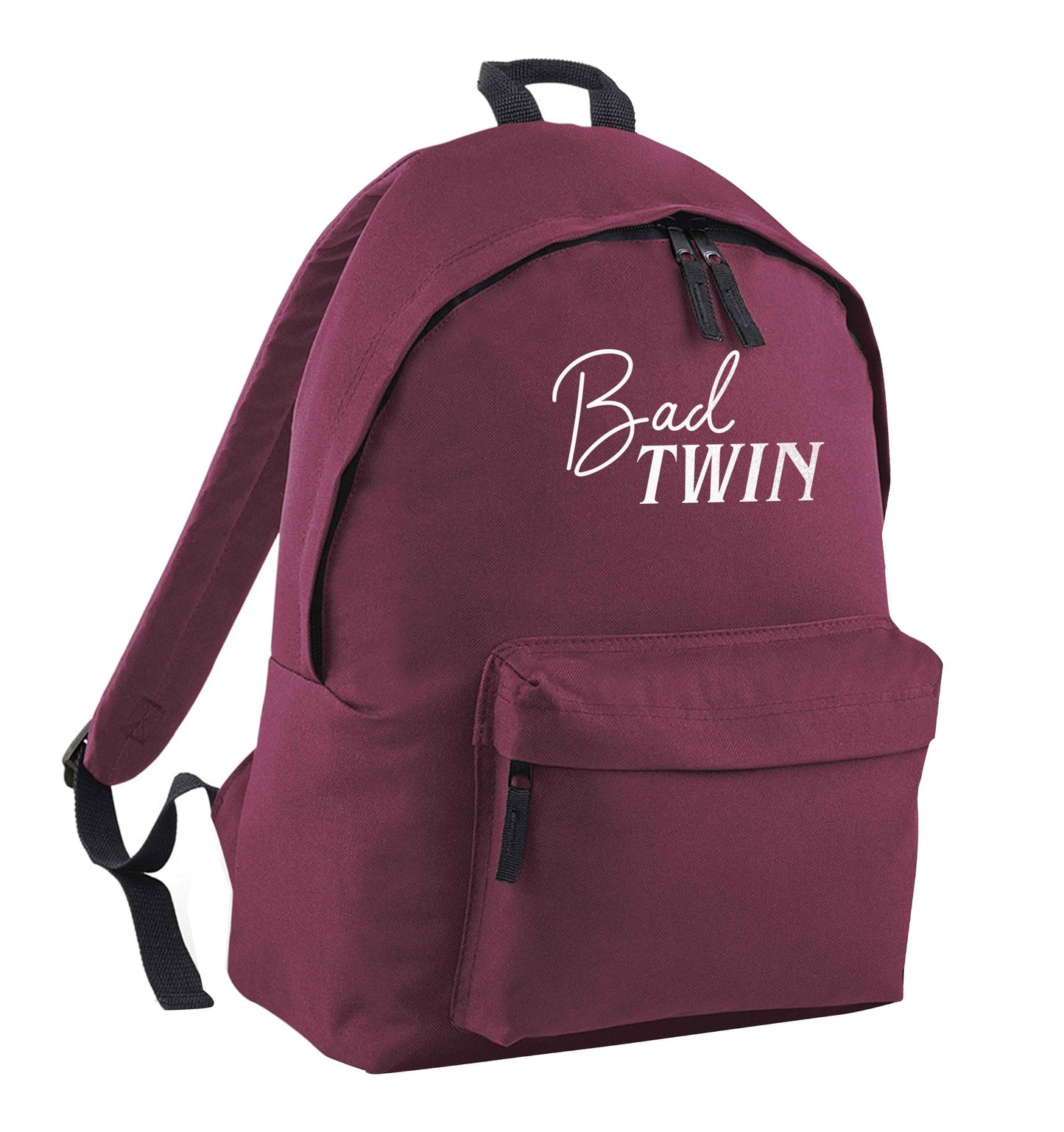 Bad twin maroon adults backpack