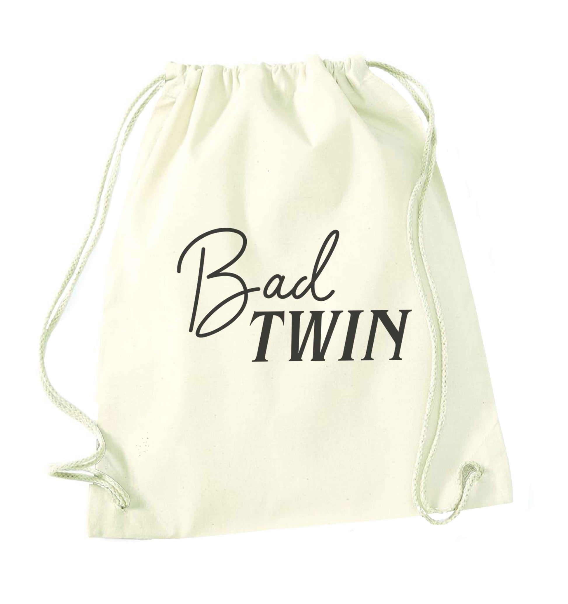 Bad twin natural drawstring bag