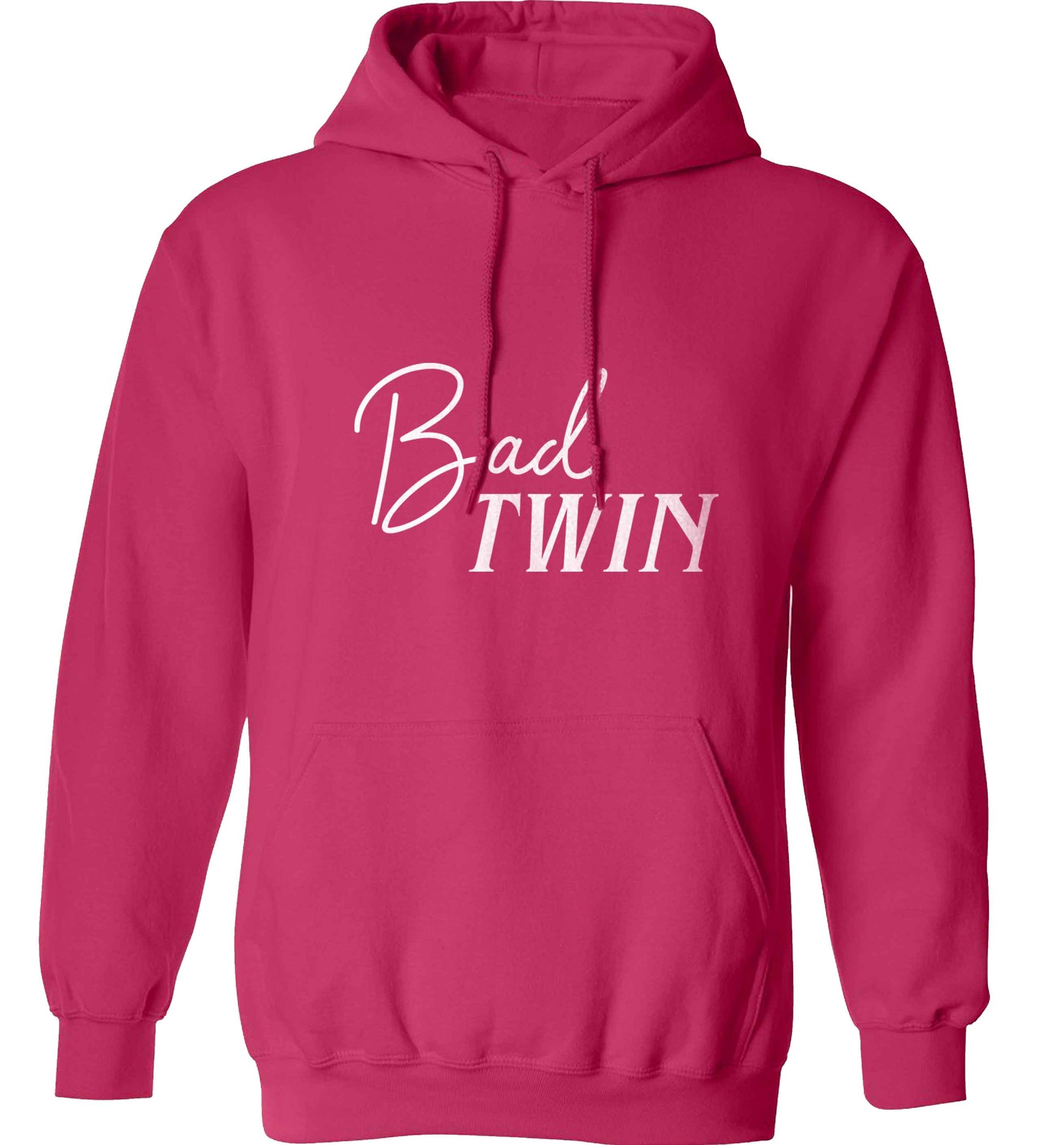 Bad twin adults unisex pink hoodie 2XL