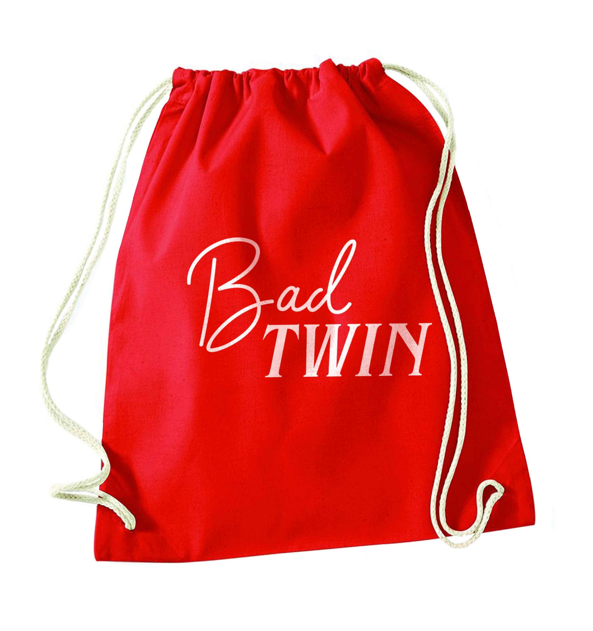 Bad twin red drawstring bag 