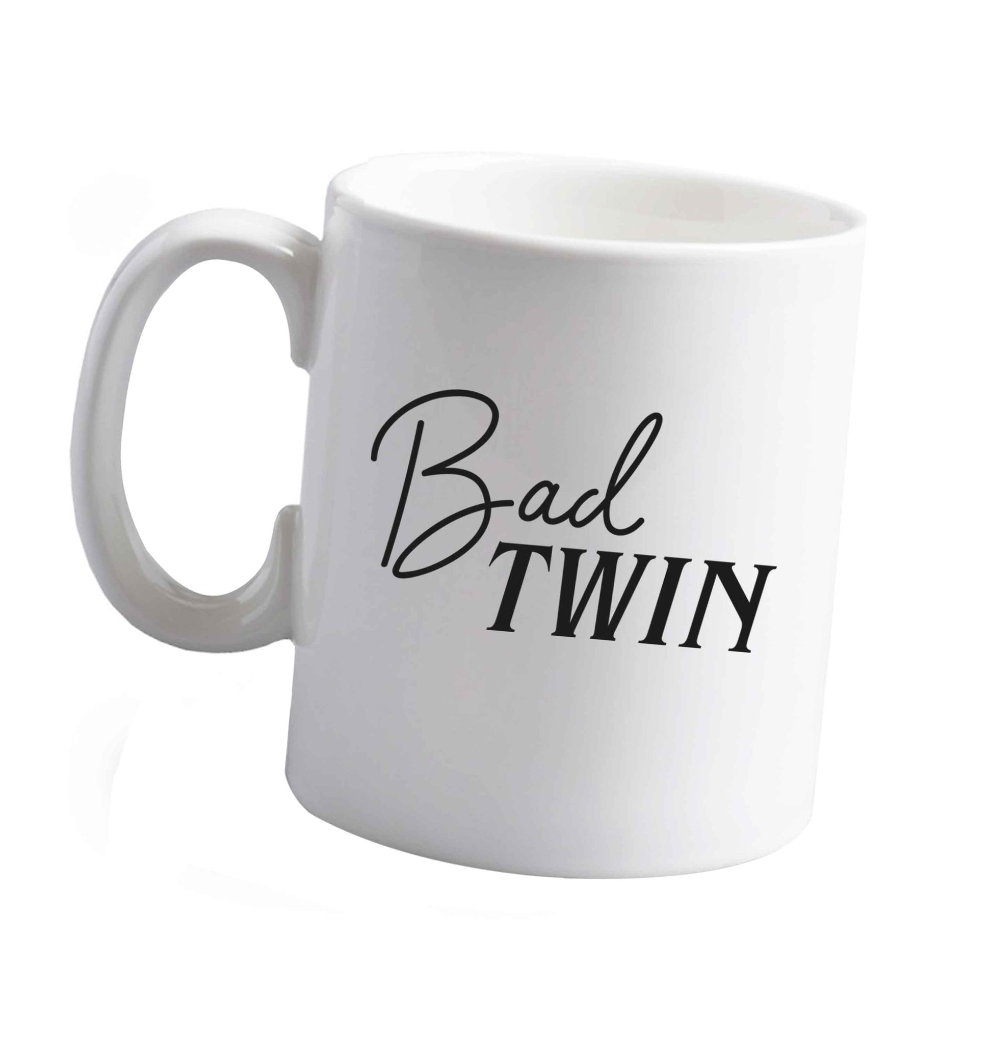 10 oz Bad twin ceramic mug right handed