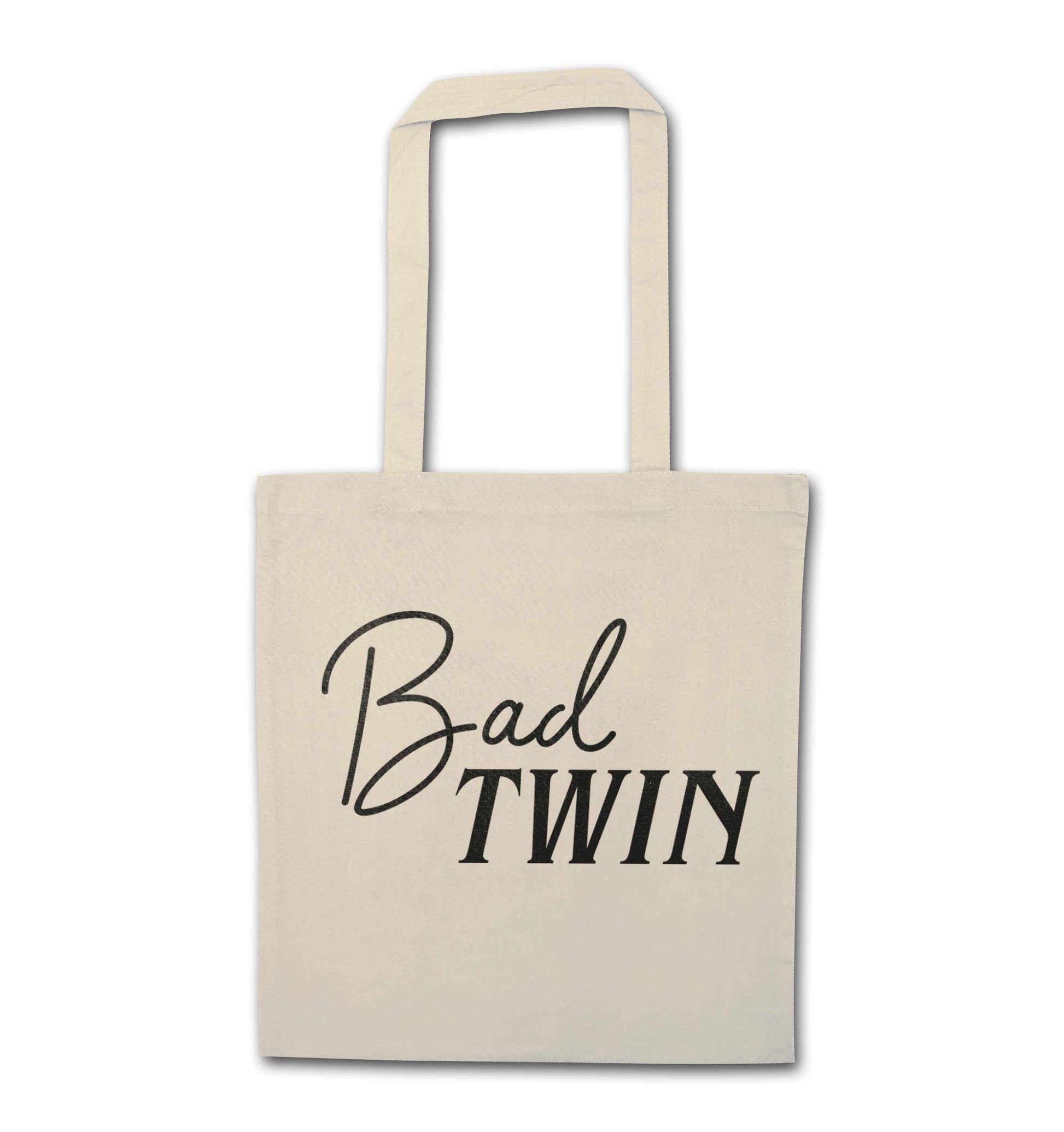 Bad twin natural tote bag