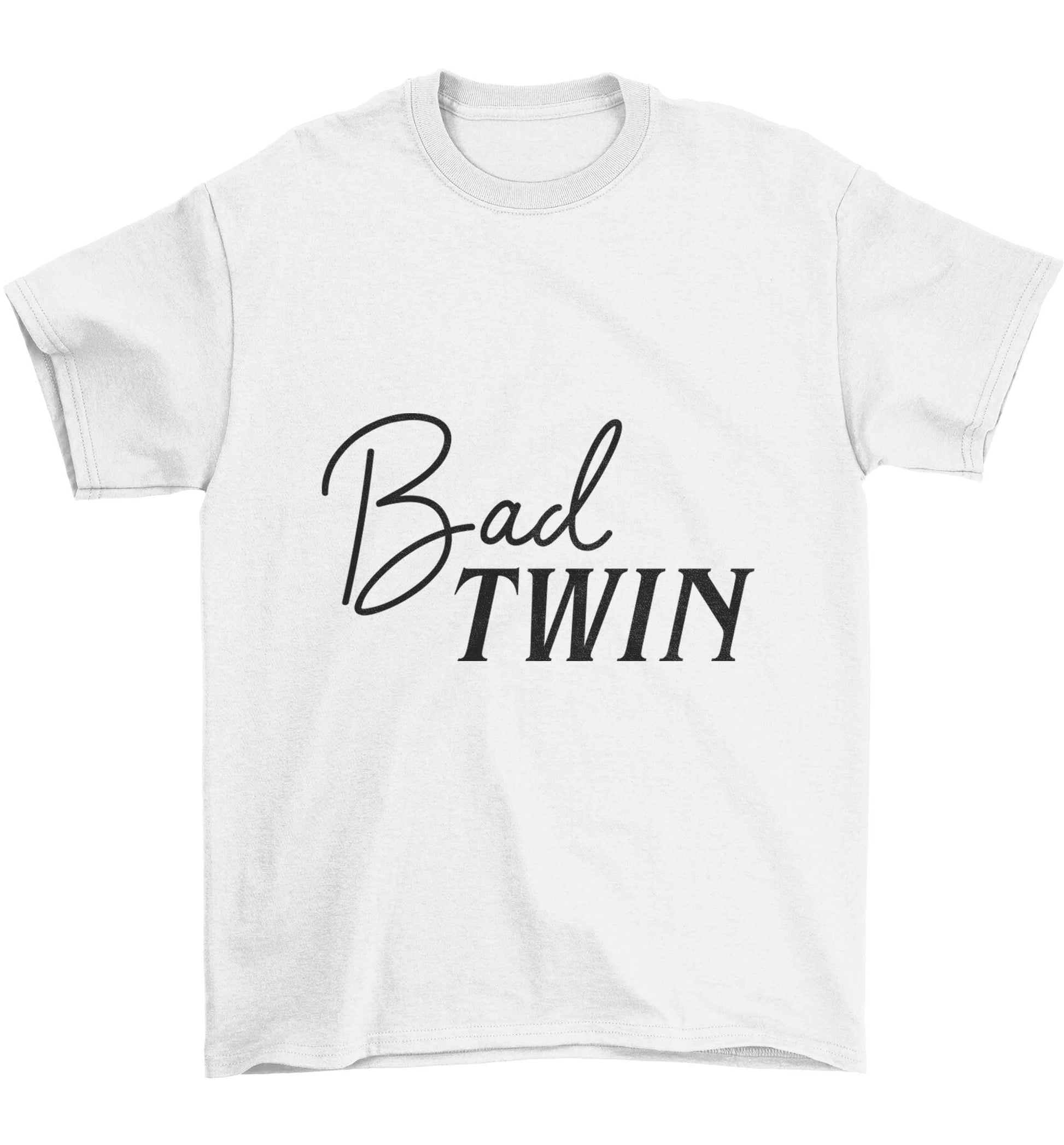 Bad twin Children's white Tshirt 12-13 Years