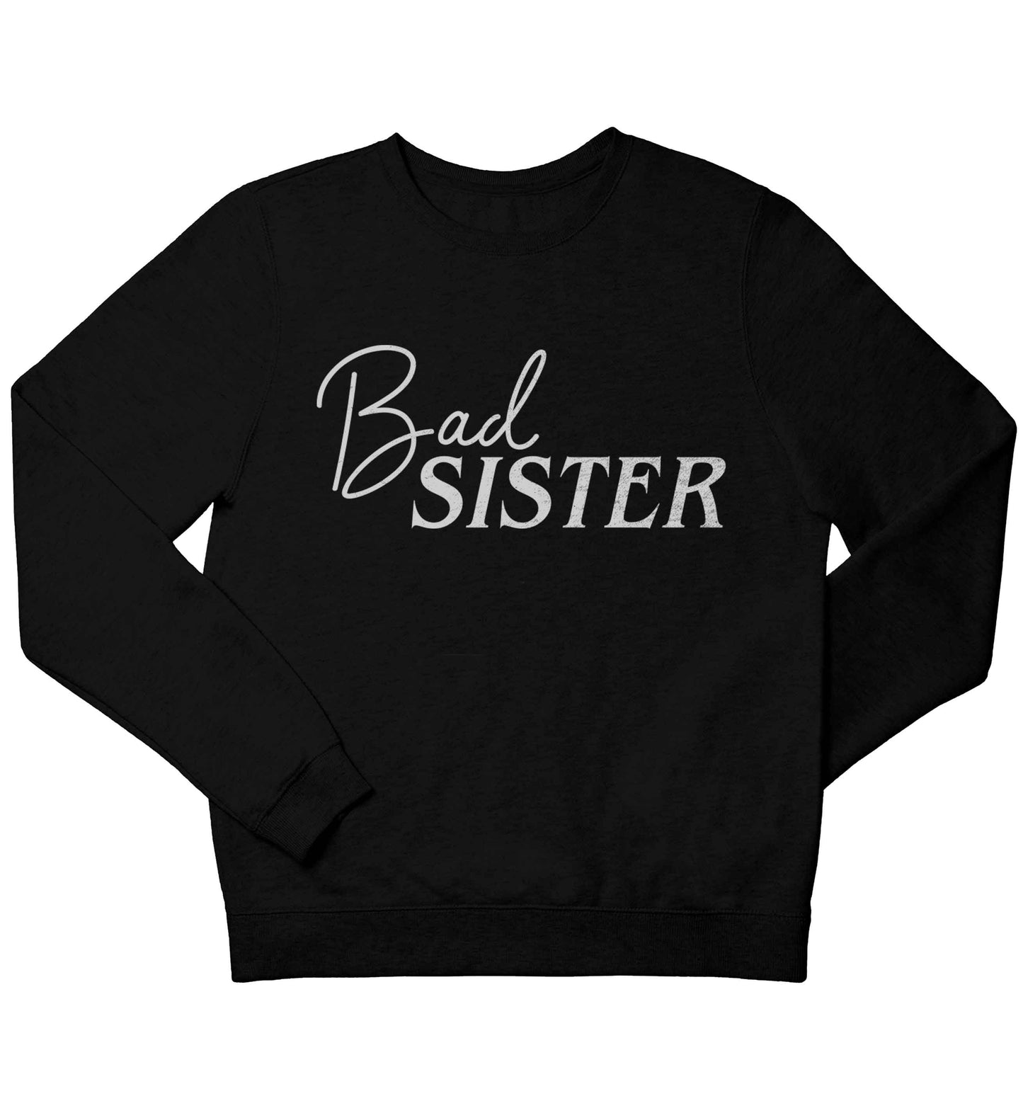 Bad sister children's black sweater 12-13 Years